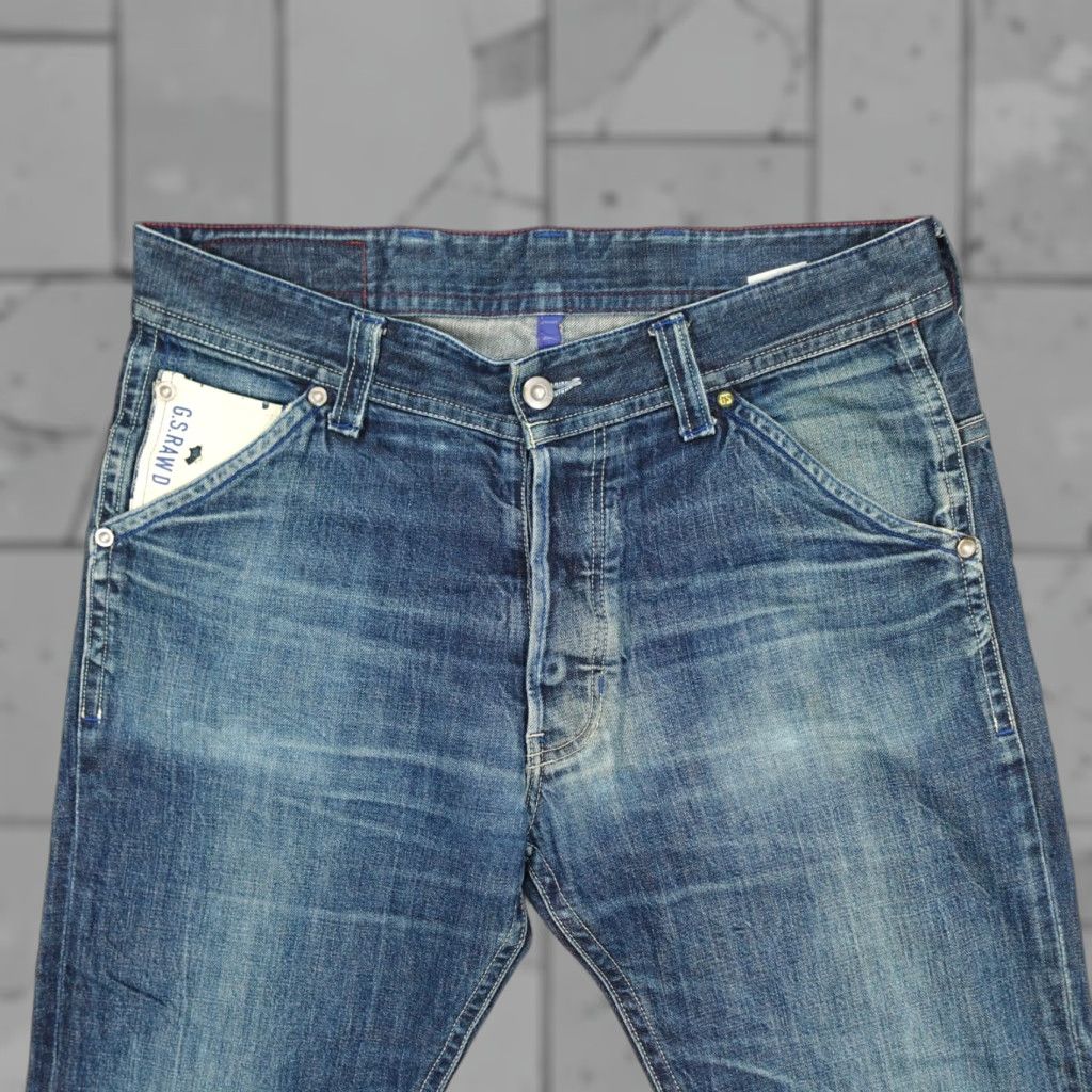 G-Star G-Star Aero Tapered Blue Jeans Button Fly Distressed 36x36 Regular Men Mason 34 Inseam 37 Waist Blue Denim 3D Vintage No (Actual 37"x34") Size US 36 / EU 52 - 1 Thumbnail