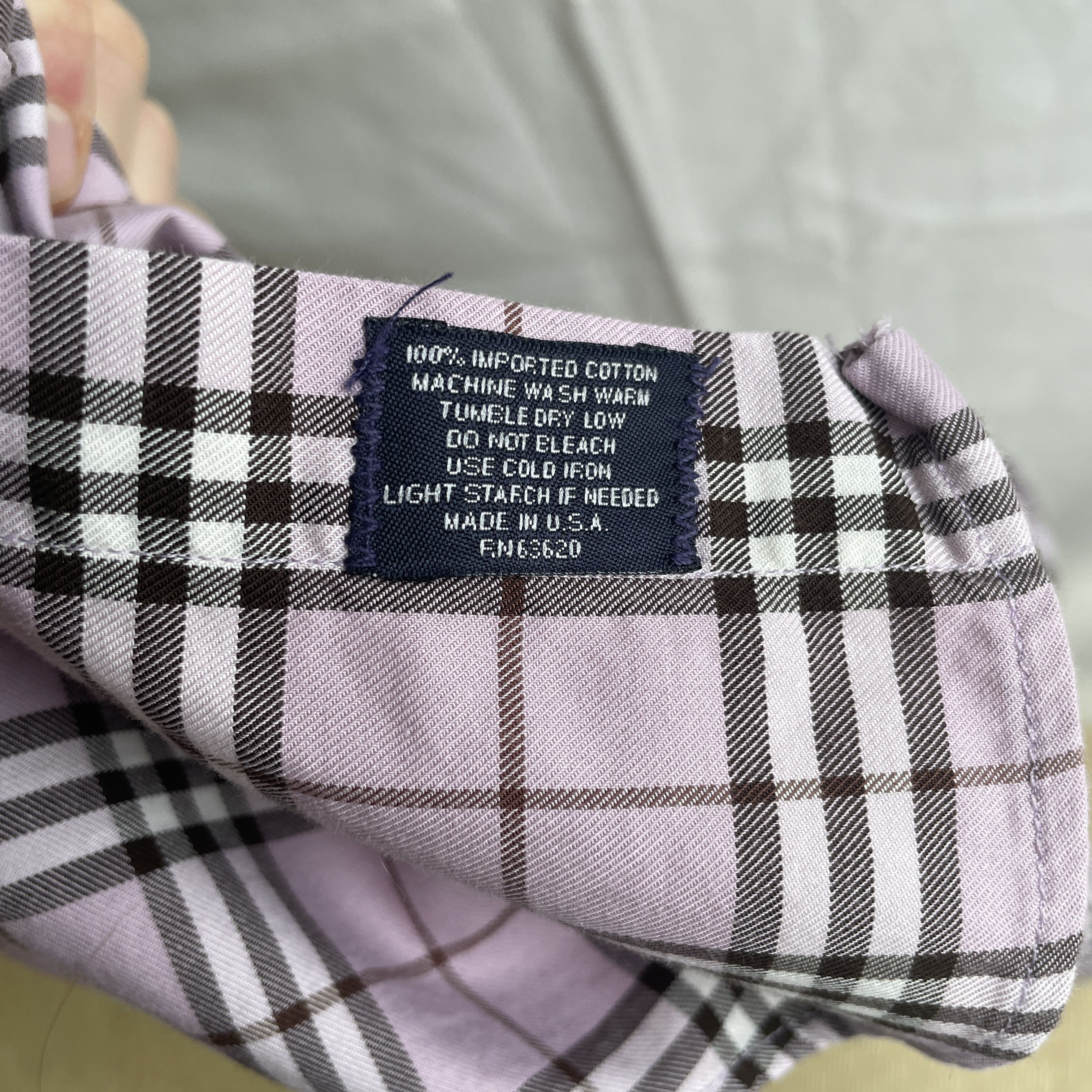 Burberry Burberry Vintage Nova Check Pink Made in USA Shirt Size US M / EU 48-50 / 2 - 11 Thumbnail