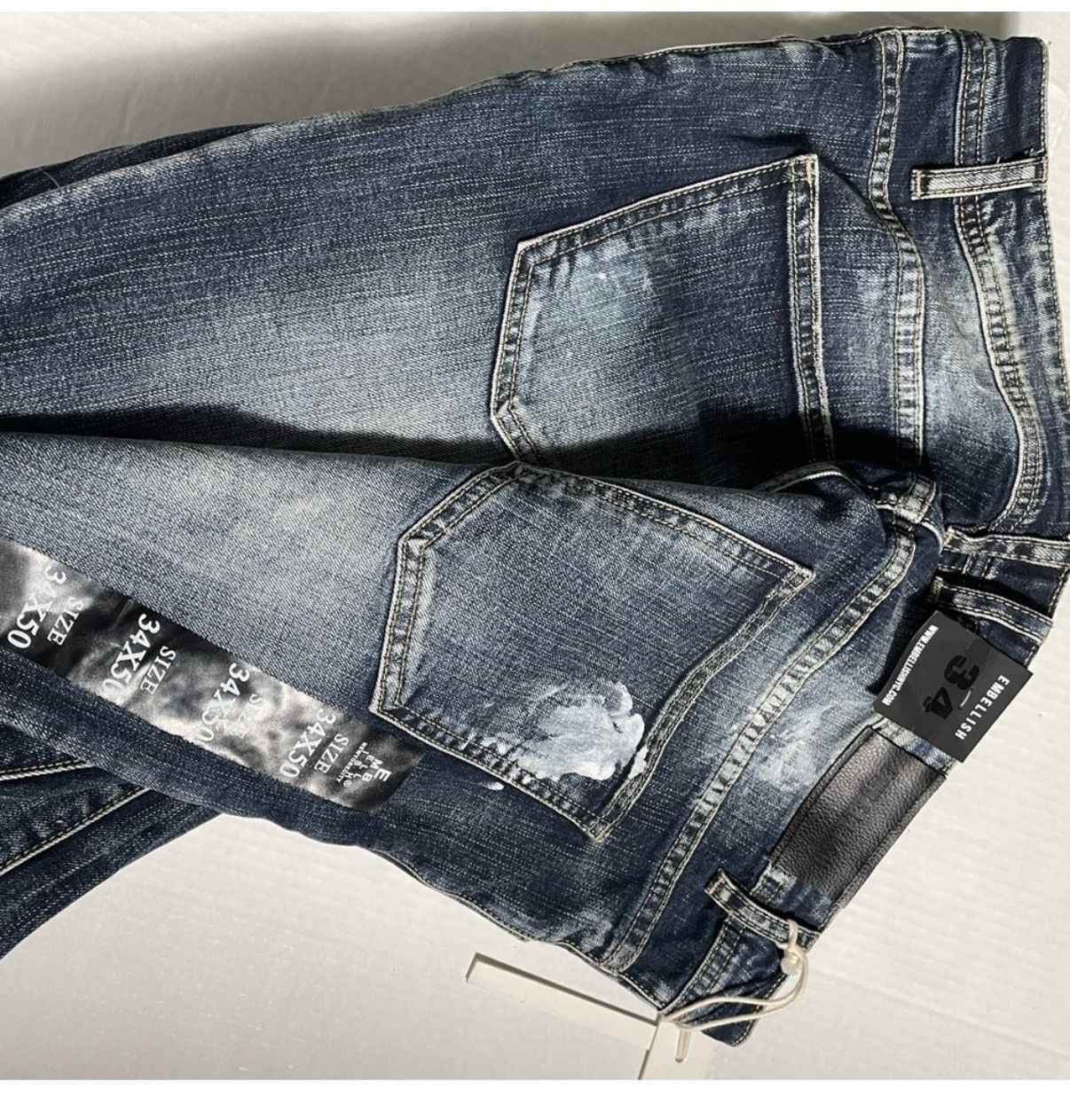 Embellish Tall Cano stack denim ripped long inseam exaggerated fit Size US 34 / EU 50 - 2 Thumbnail