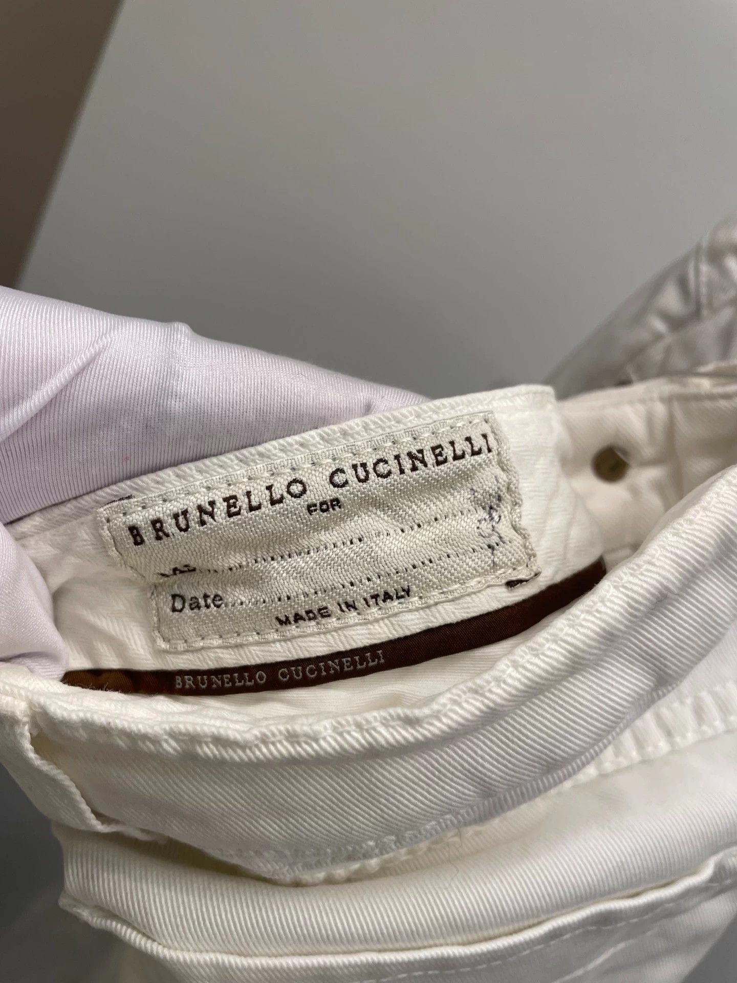 Brunello Cucinelli BC White Cotton Pants F34 Size 25" / US 0 / IT 36 - 5 Thumbnail