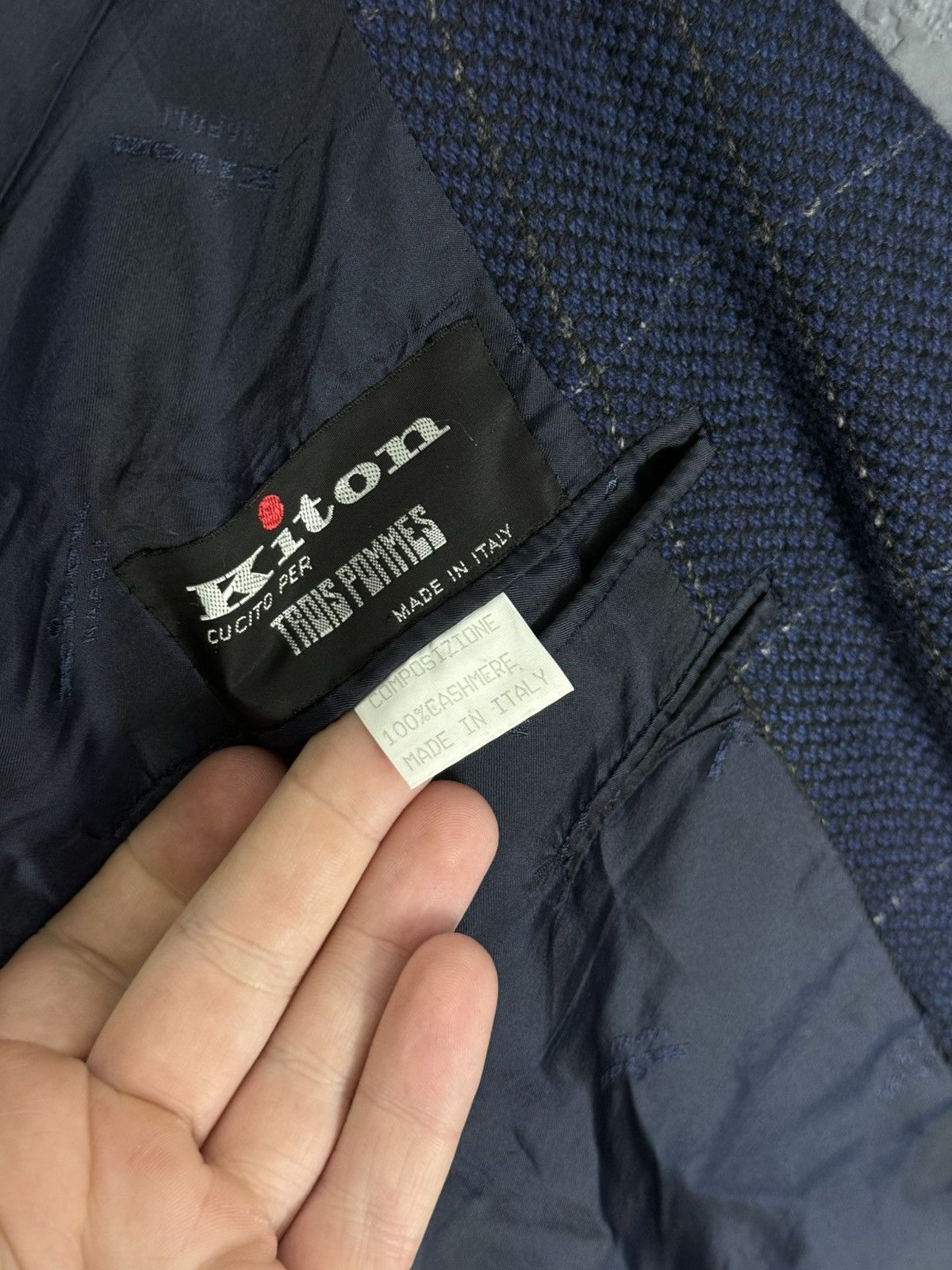 Kiton Kiton Napoli Trois Pommes Blazer 100% Cashmere Blazer Jacket Size 52R - 16 Thumbnail