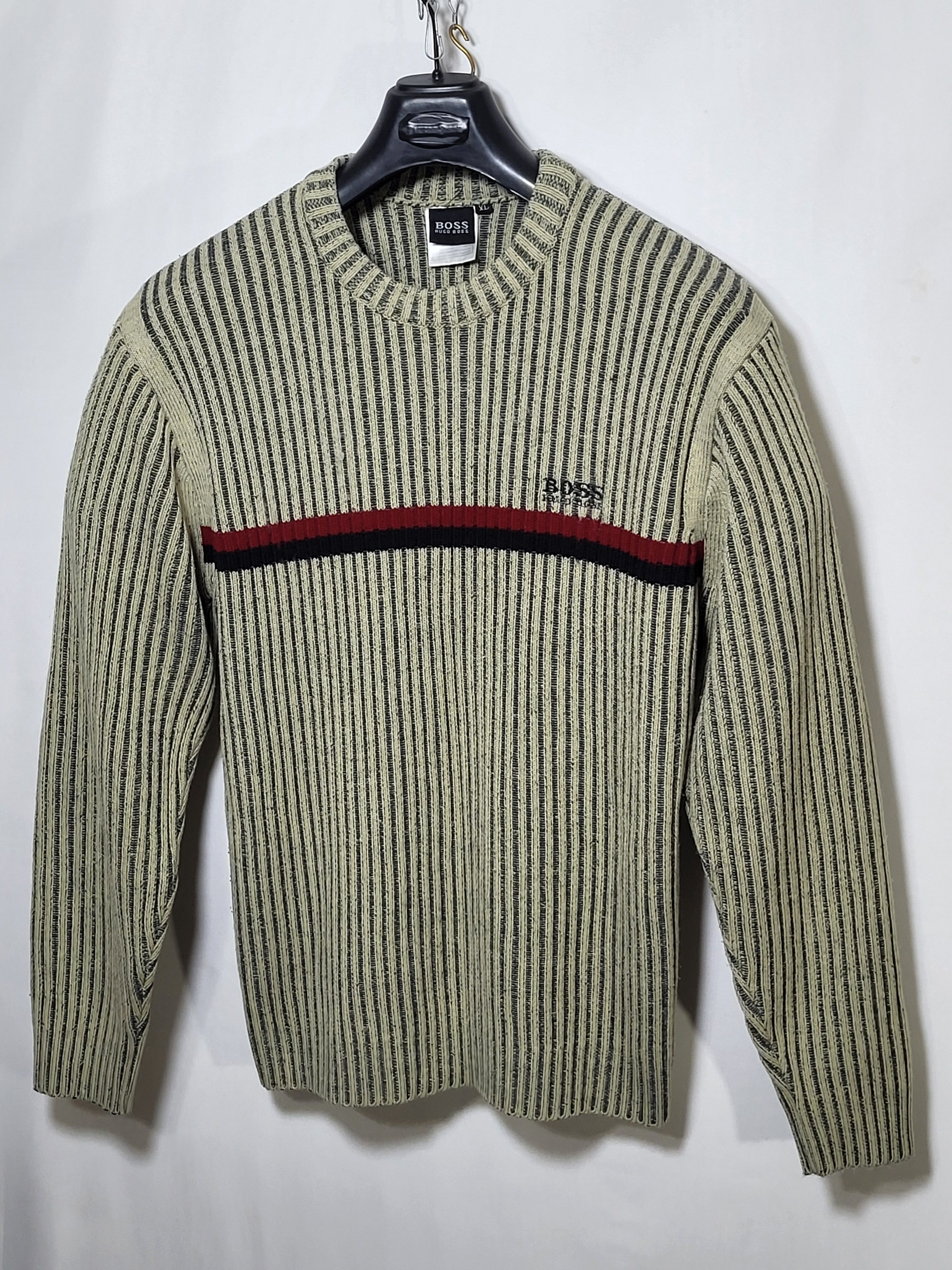 Hugo Boss Hugo Boss Stripe Knit Sweater Sweatshirt Jumper Size US XL / EU 56 / 4 - 1 Thumbnail