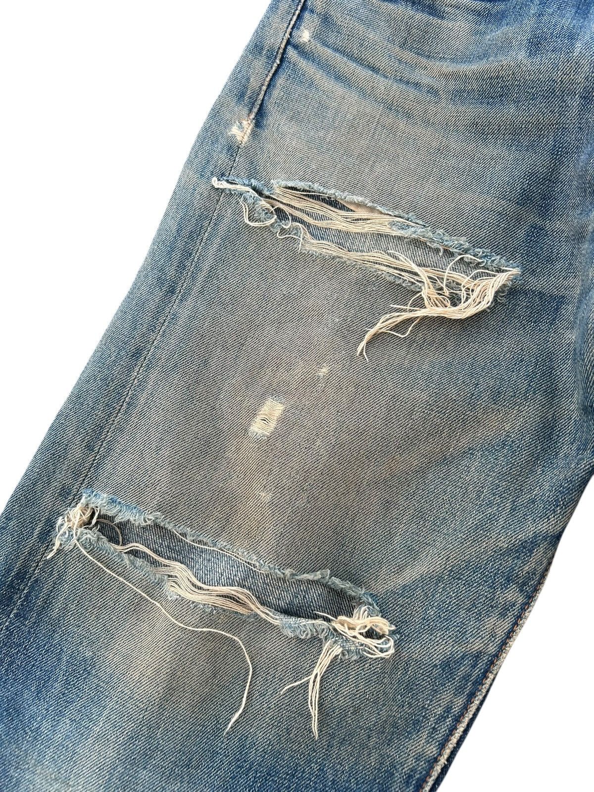 Japanese Brand × Kapital × Vintage Vintage Levis Selvedge BigE Distressed Short Denim Jeans Size US 31 - 5 Thumbnail