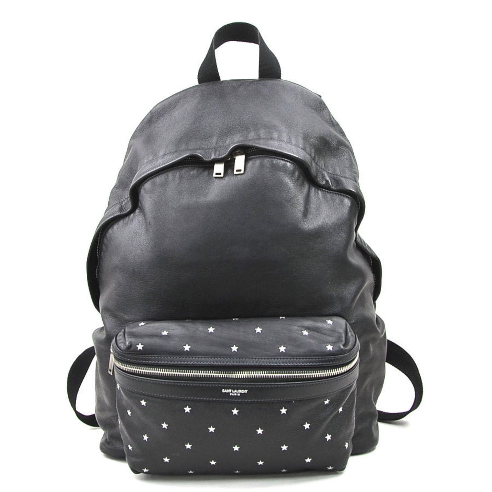 Saint Laurent SAINT LAURENT City Backpack Rucksack 534968 Leather Canvas Studs S SAINT LAURENT YSL SHW City Backpack Rucksack 534968 Canvas  main image 3