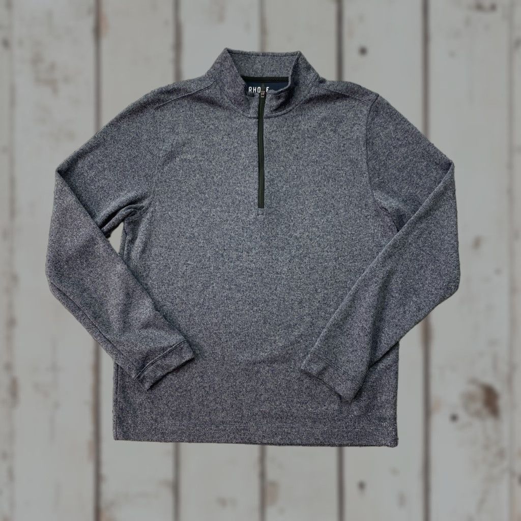 Rhone Rhone 1/4 Zip Midweight Pullover Sweater Mens Medium Grey Blue Size US M / EU 48-50 / 2 - 1 Thumbnail