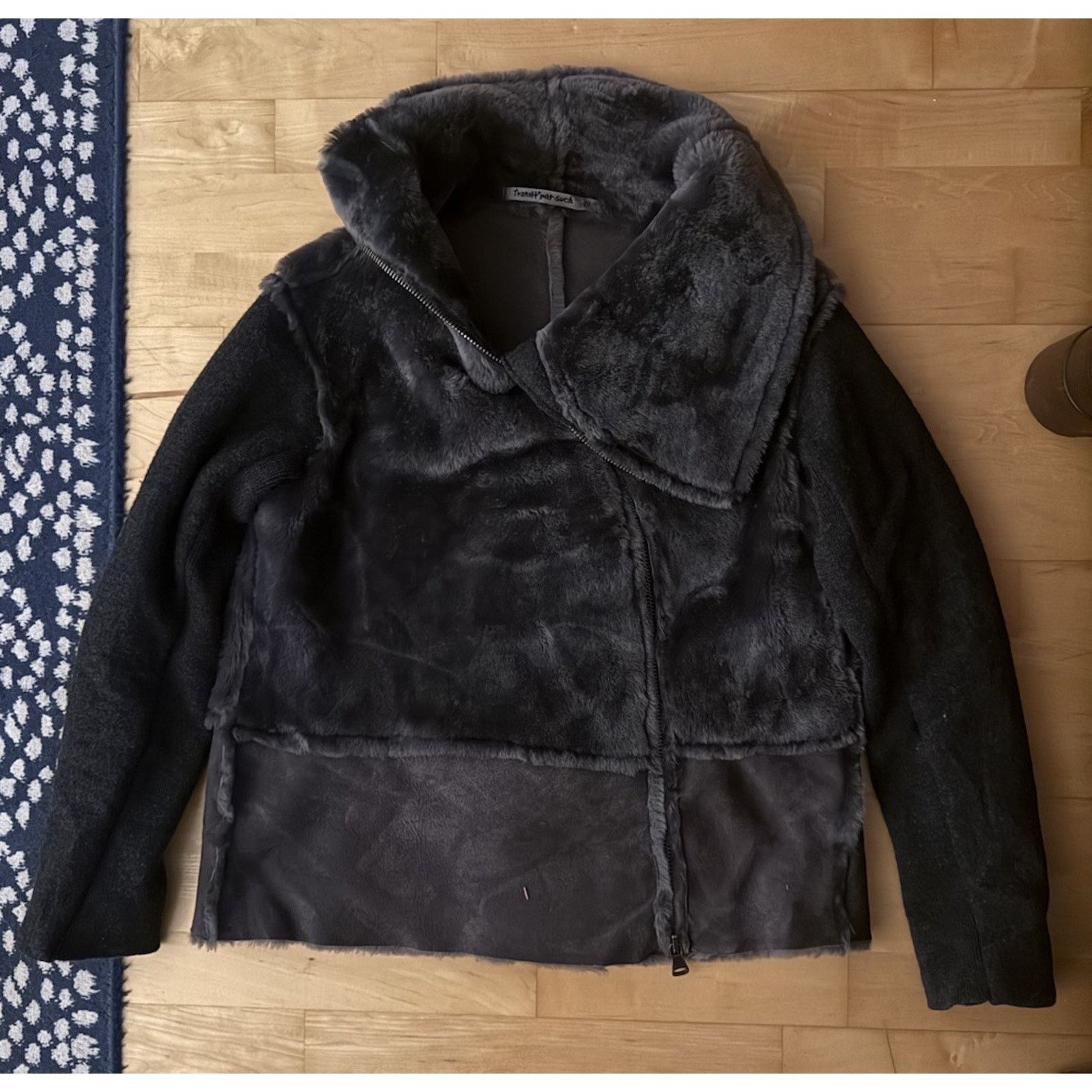 Transit Transit Teddy Coat Lambskin Shearling Wool Funnel Zipper 2 Size XS / US 0-2 / IT 36-38 - 2 Thumbnail