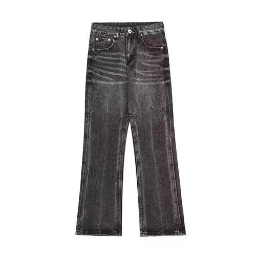 Japanese Brand VIBE Vintage washed ruined micro-flare wide-leg jeans Size US 34 / EU 50 - 5 Thumbnail