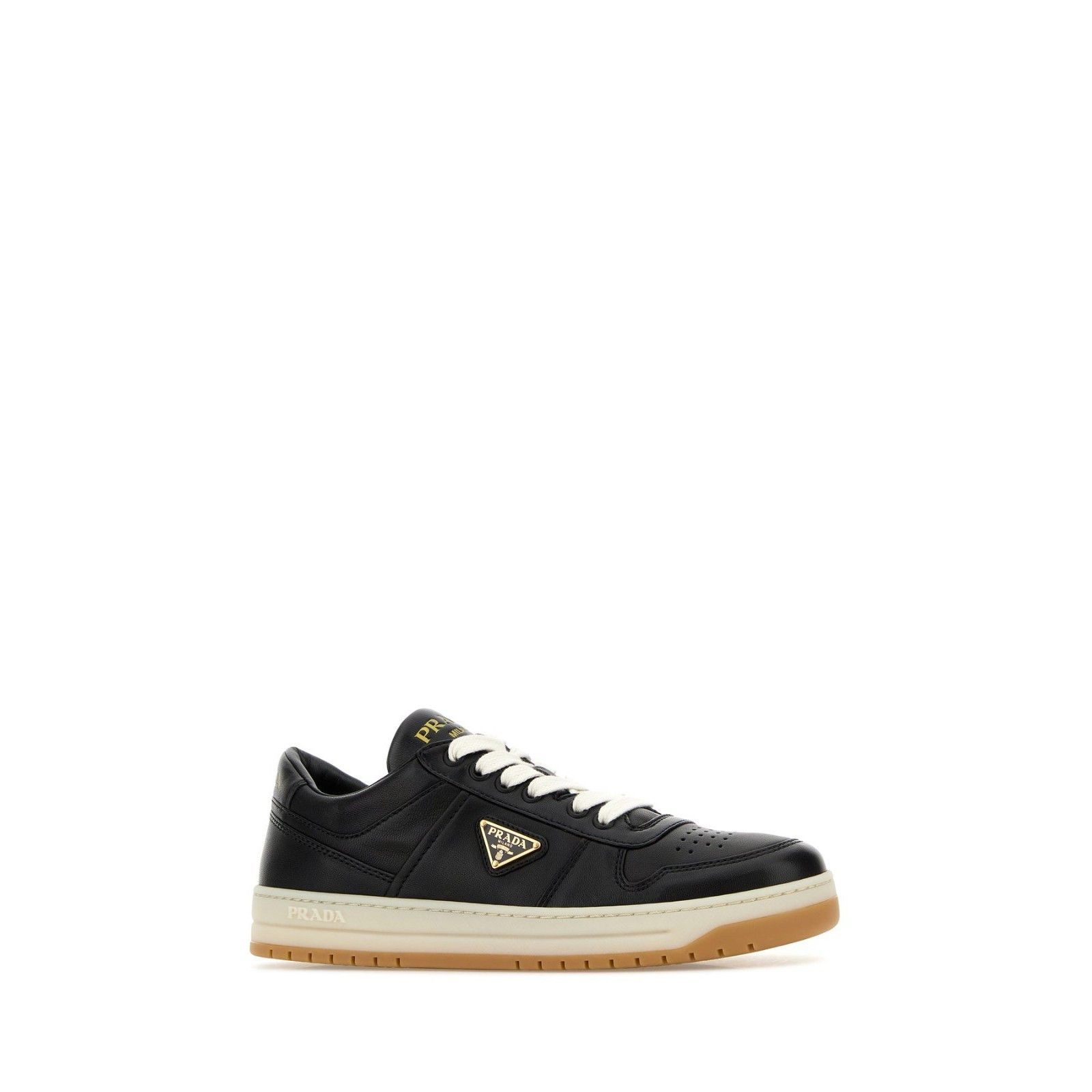 Prada PRADA Downtown Black Leather Sneakers New And Authentic (Wom Size US 7 / IT 37 - 2 Thumbnail