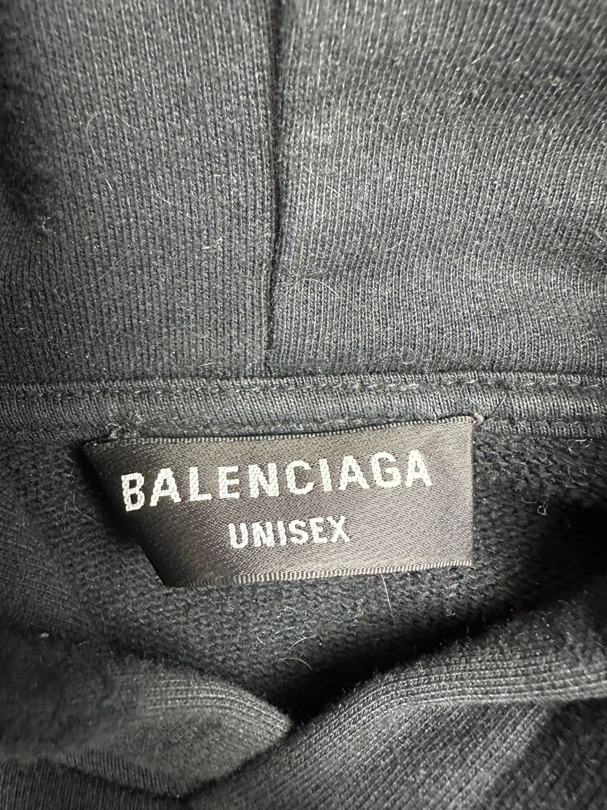 Balenciaga Balenciaga Distressed Script Oversized Black Hoodie Size 3 Size US XL / EU 56 / 4 - 4 Thumbnail