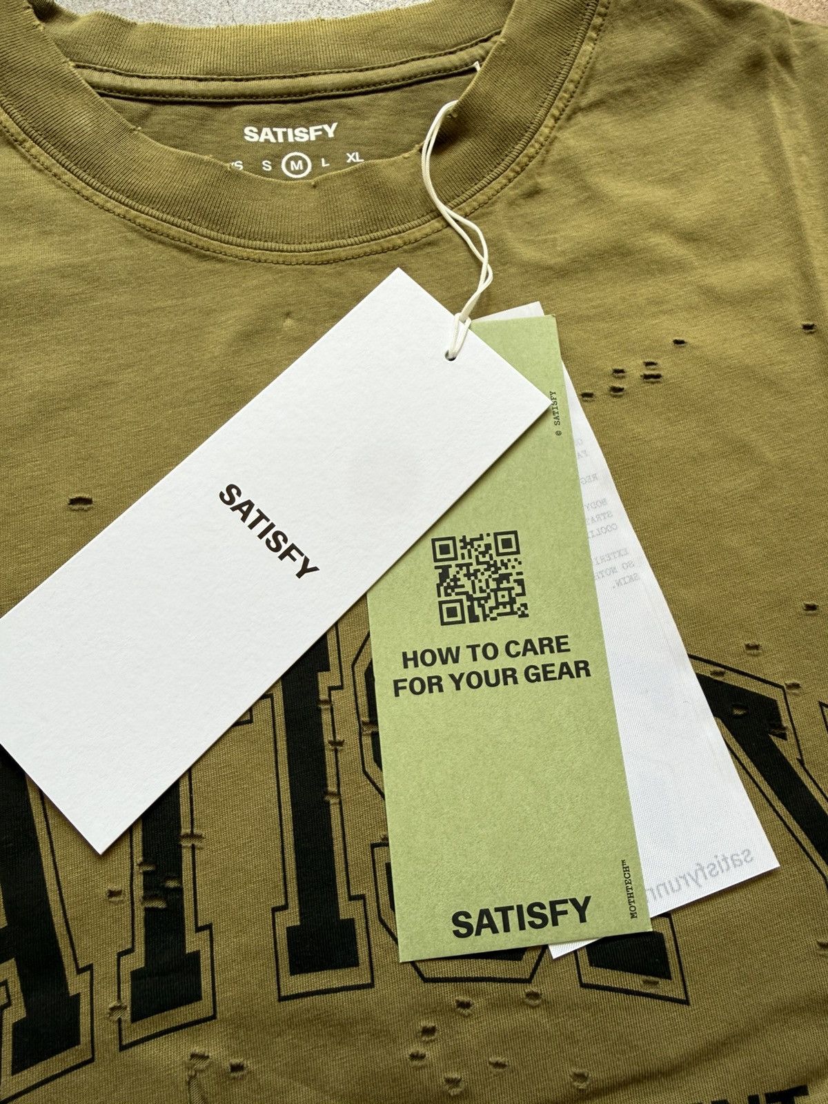 Satisfy Satisfy Running Equipment MothTech Tee Olive Green Medium Size US M / EU 48-50 / 2 - 8 Thumbnail