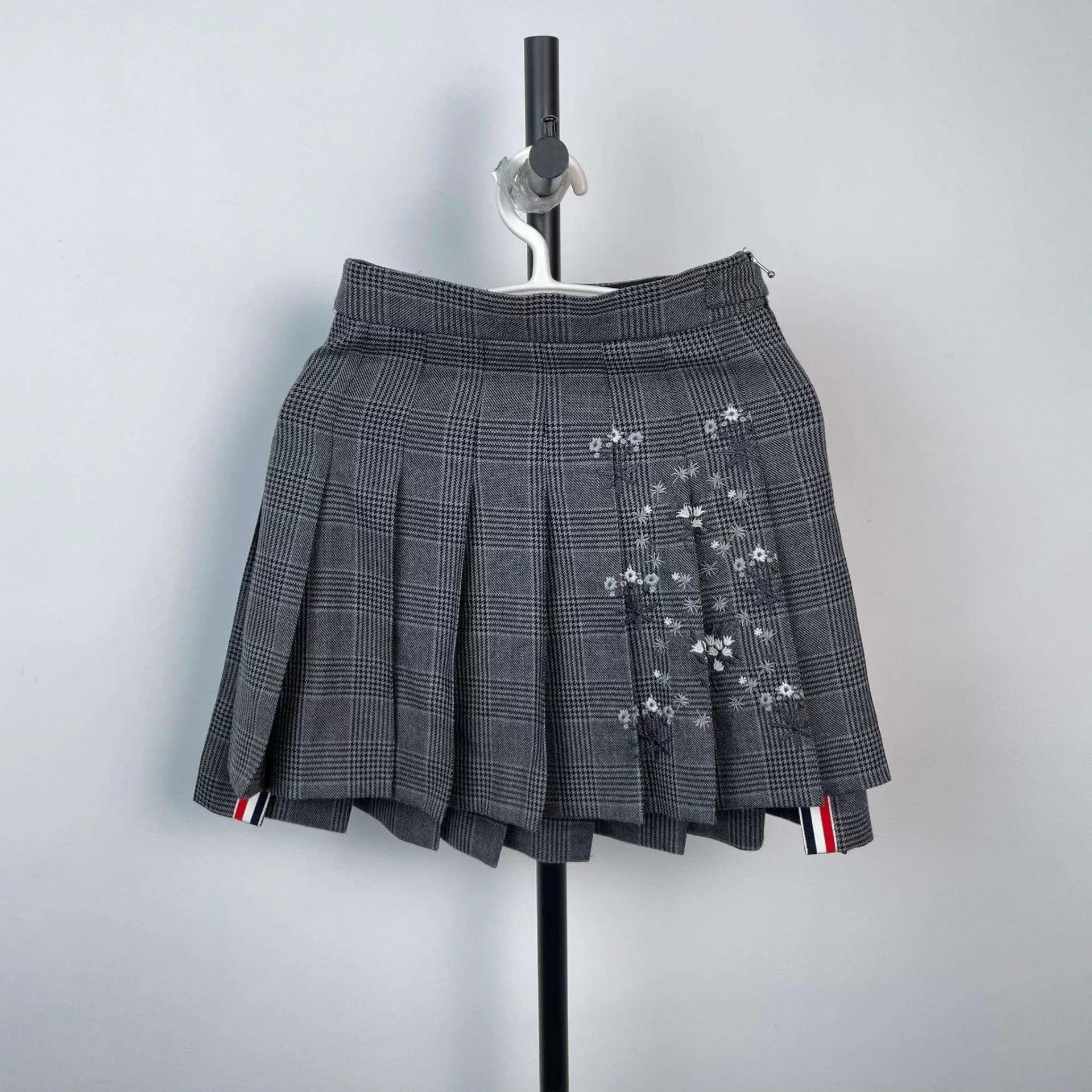Thom Brown linen-cotton skirt 36 gray