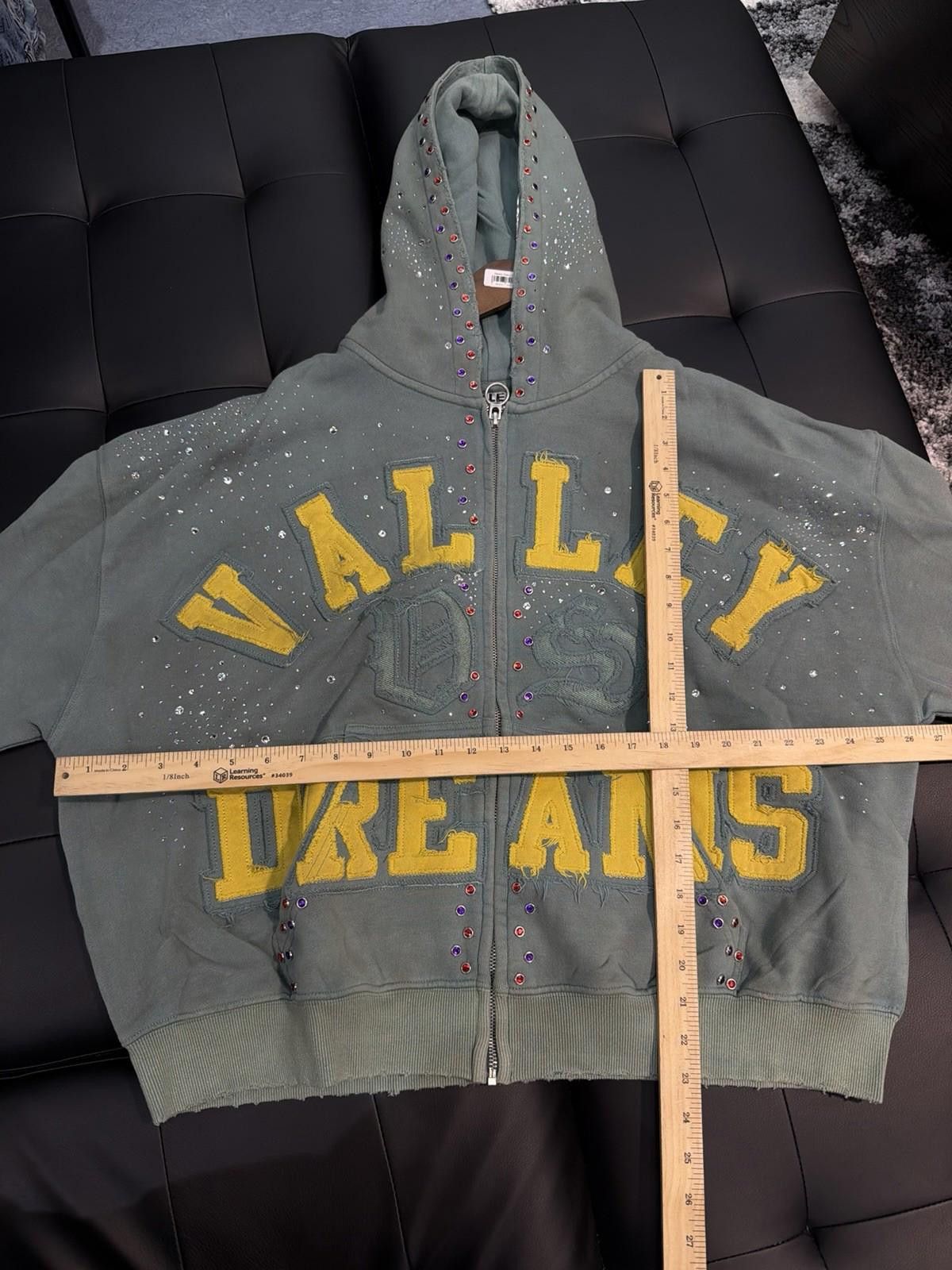 Vale XXL Vale Zip Up Green Stone Studded Hoodie Authentic Valley Size US XXL / EU 58 / 5 - 5 Thumbnail