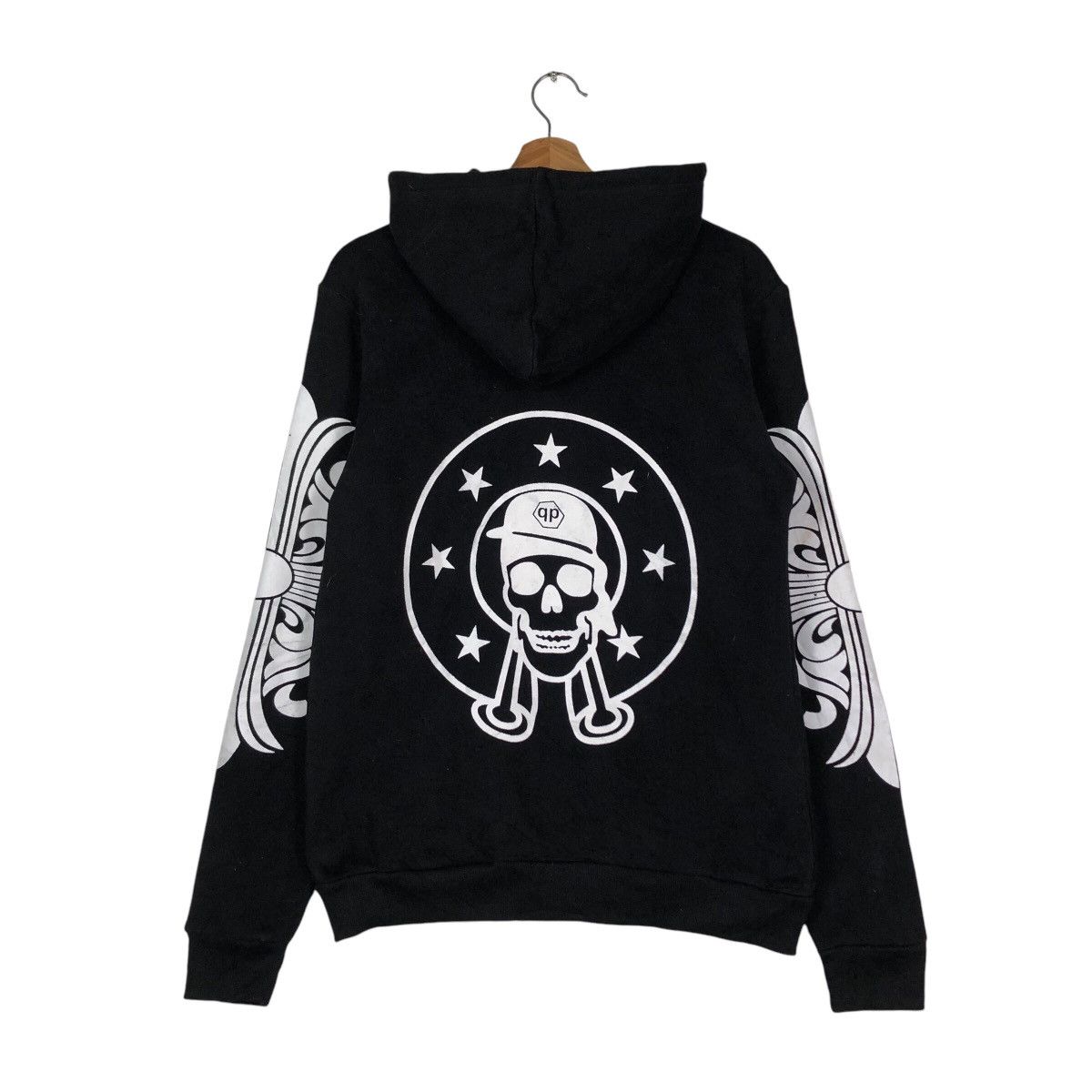 Japanese Brand 📌Vintage Hoodie Zipper Sweater Big Logo Skeleton Design Size US XL / EU 56 / 4 - 9 Thumbnail