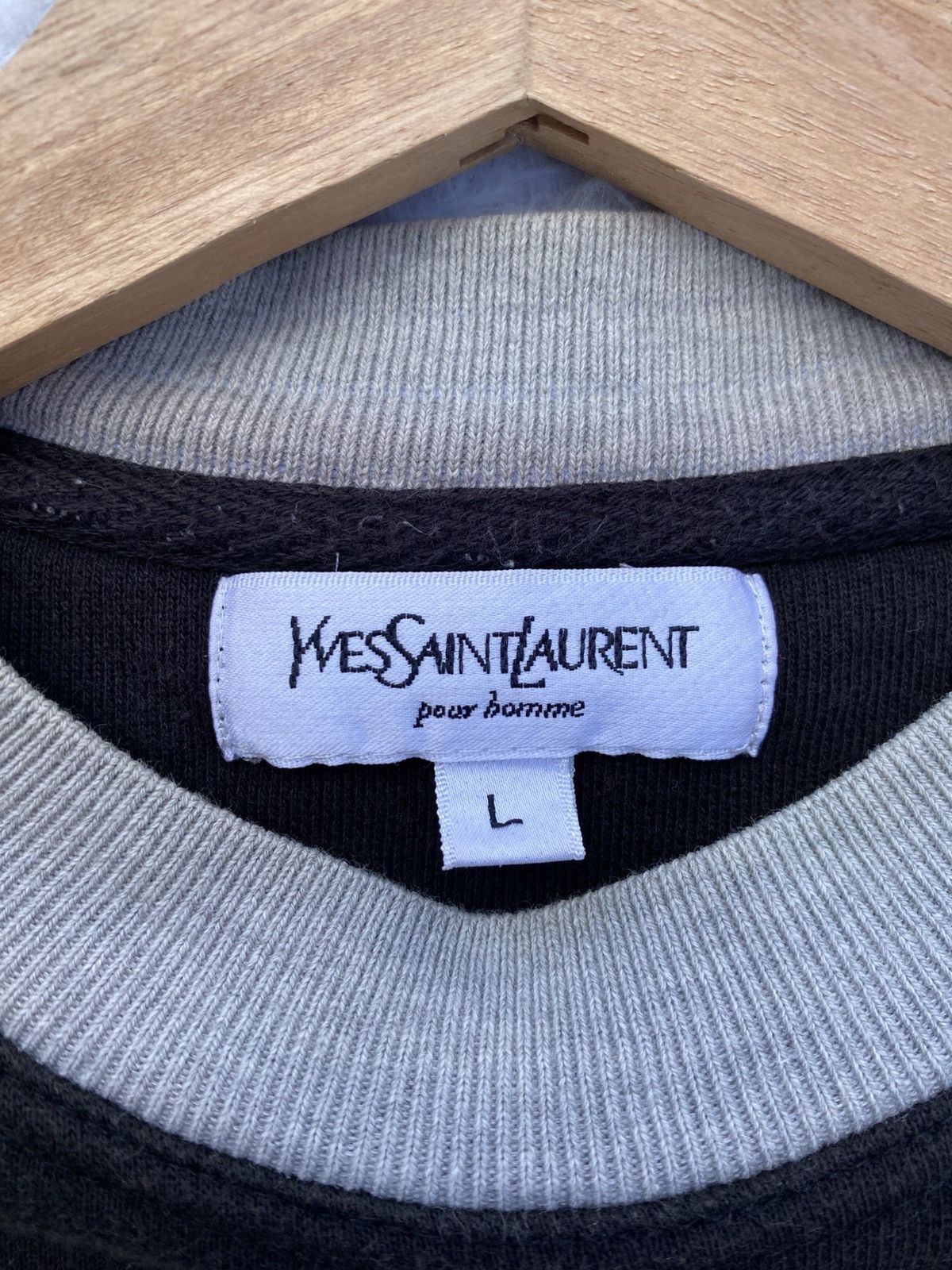 Yves Saint Laurent Rare Vintage 90s YSL Yves Saint Laurent Spellout Sweater Size US L / EU 52-54 / 3 - 12 Thumbnail