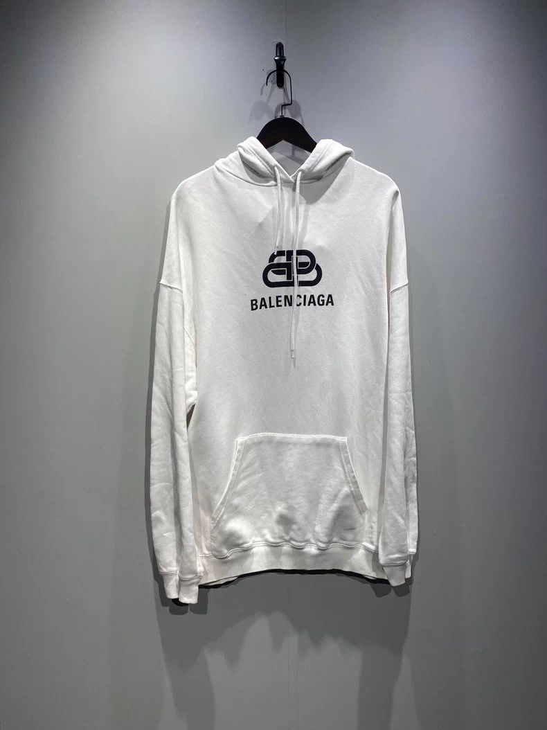 Balenciaga Balenciaga Classic Buckle Printed Logo Hoodie Size US S / EU 44-46 / 1 - 1 Thumbnail