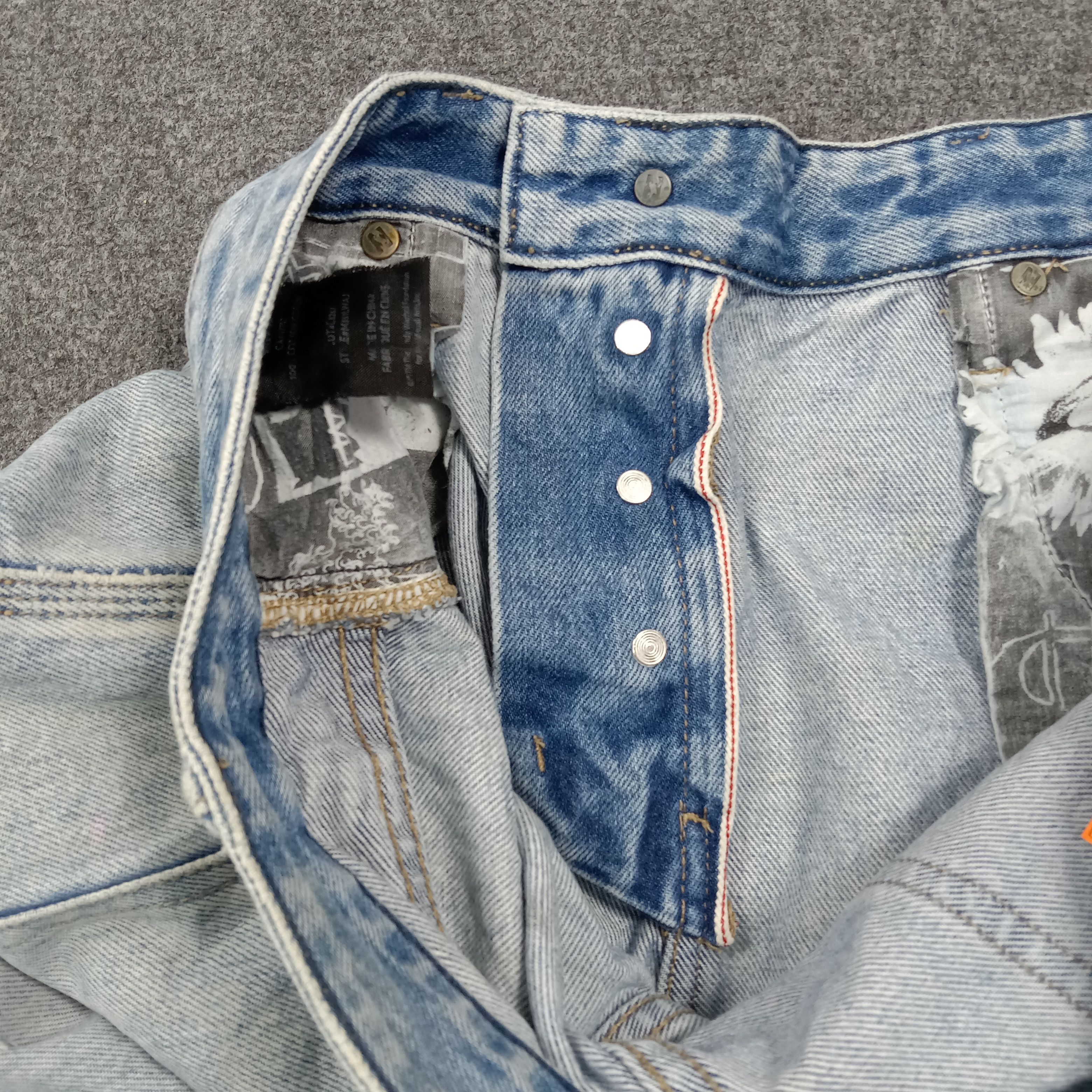 Billabong Vintage Andy Warhol x Billabong Selvedge Denim Jeans C280N9 Size US 35 - 16 Thumbnail