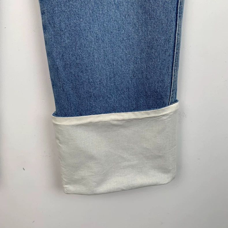 Loewe Loewe Blue logo leather roll edge straight leg jeans Size 30" / US 8 / IT 44 - 5 Thumbnail