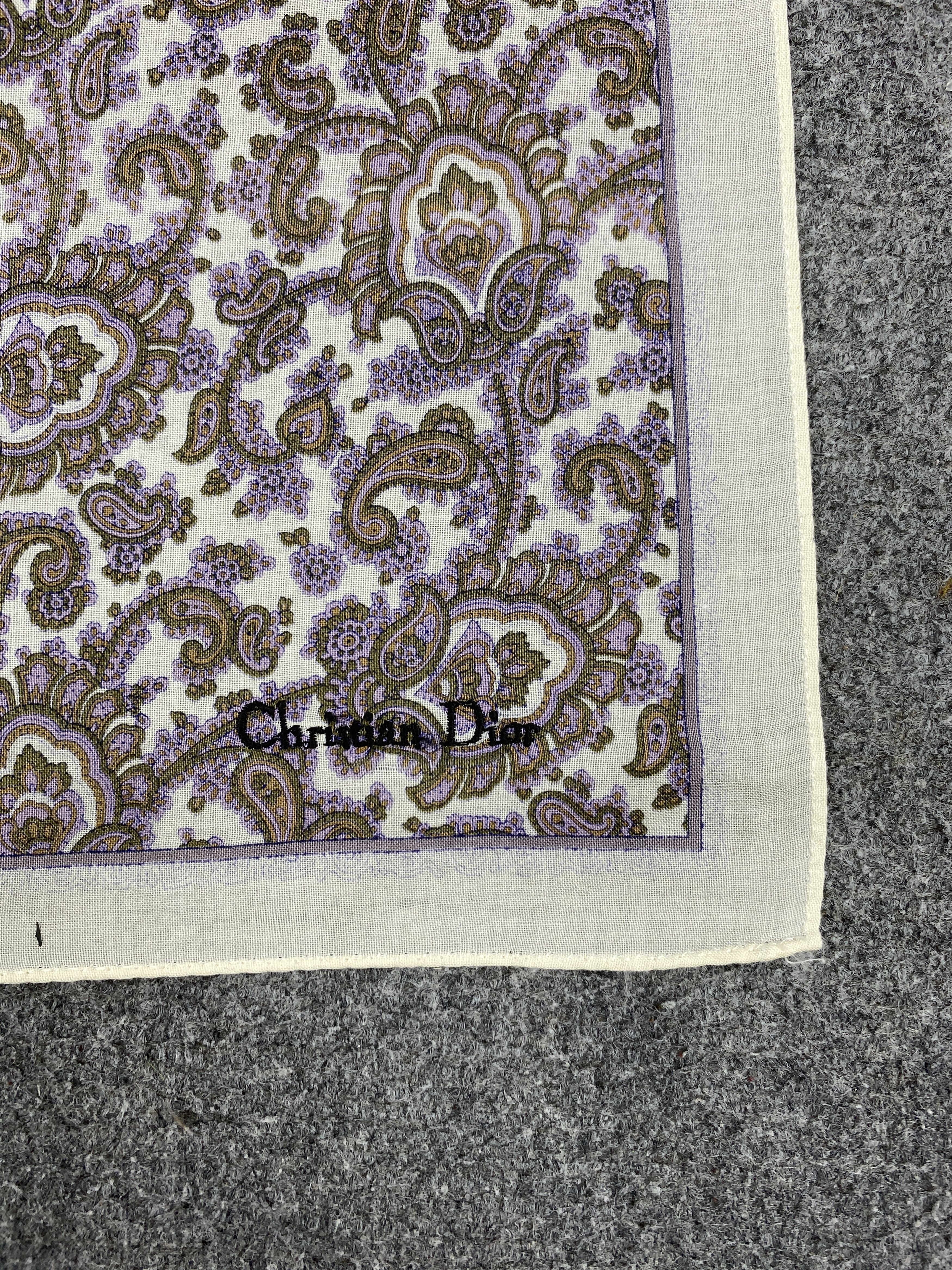 Christian Dior Monsieur × Vintage Christian Dior Bandana / Handkerchief / Neckerchief HKC0333 Size ONE SIZE - 5 Thumbnail