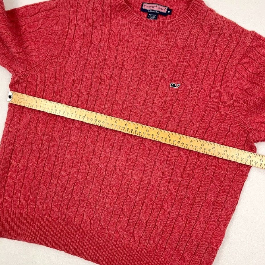 Vineyard Vines Vineyard Vines Wool Sweater Mens M Red Cable Knit Crewneck Pullover Prep Jumper Size US M / EU 48-50 / 2 - 5 Thumbnail