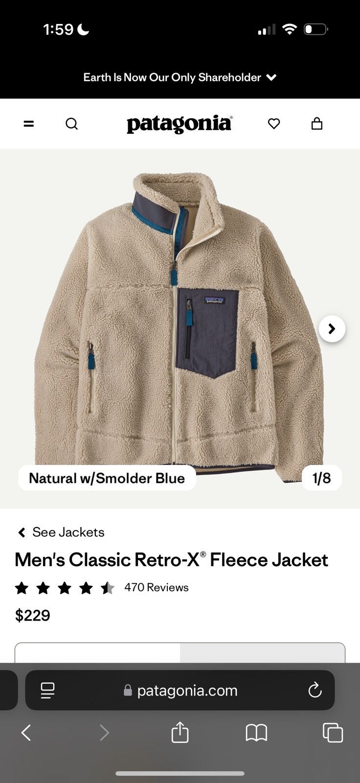 Patagonia Patagonia men’s retro x fleece jacket size m Size US M / EU 48-50 / 2 - 4 Thumbnail