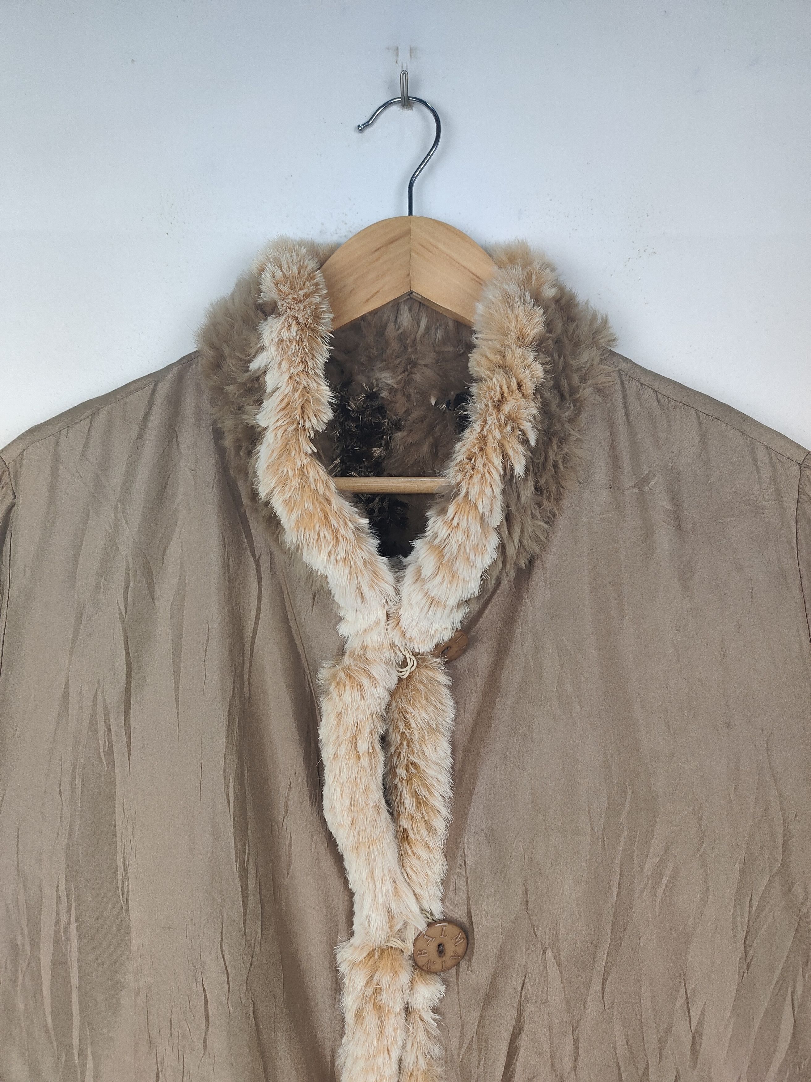 Balmain Balmain Paris brown striped Rabbit fur jacket Size M / US 6-8 / IT 42-44 - 7 Thumbnail
