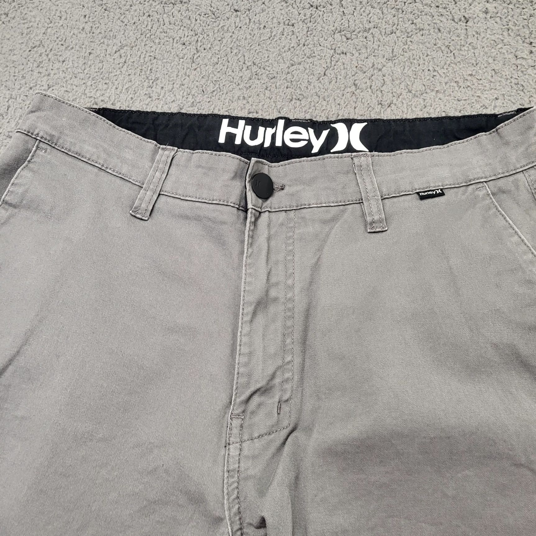 Hurley Hurley Shorts Mens 32 Gray Casual Lightweight Pockets Chino Skater Board Size US 32 / EU 48 - 4 Thumbnail