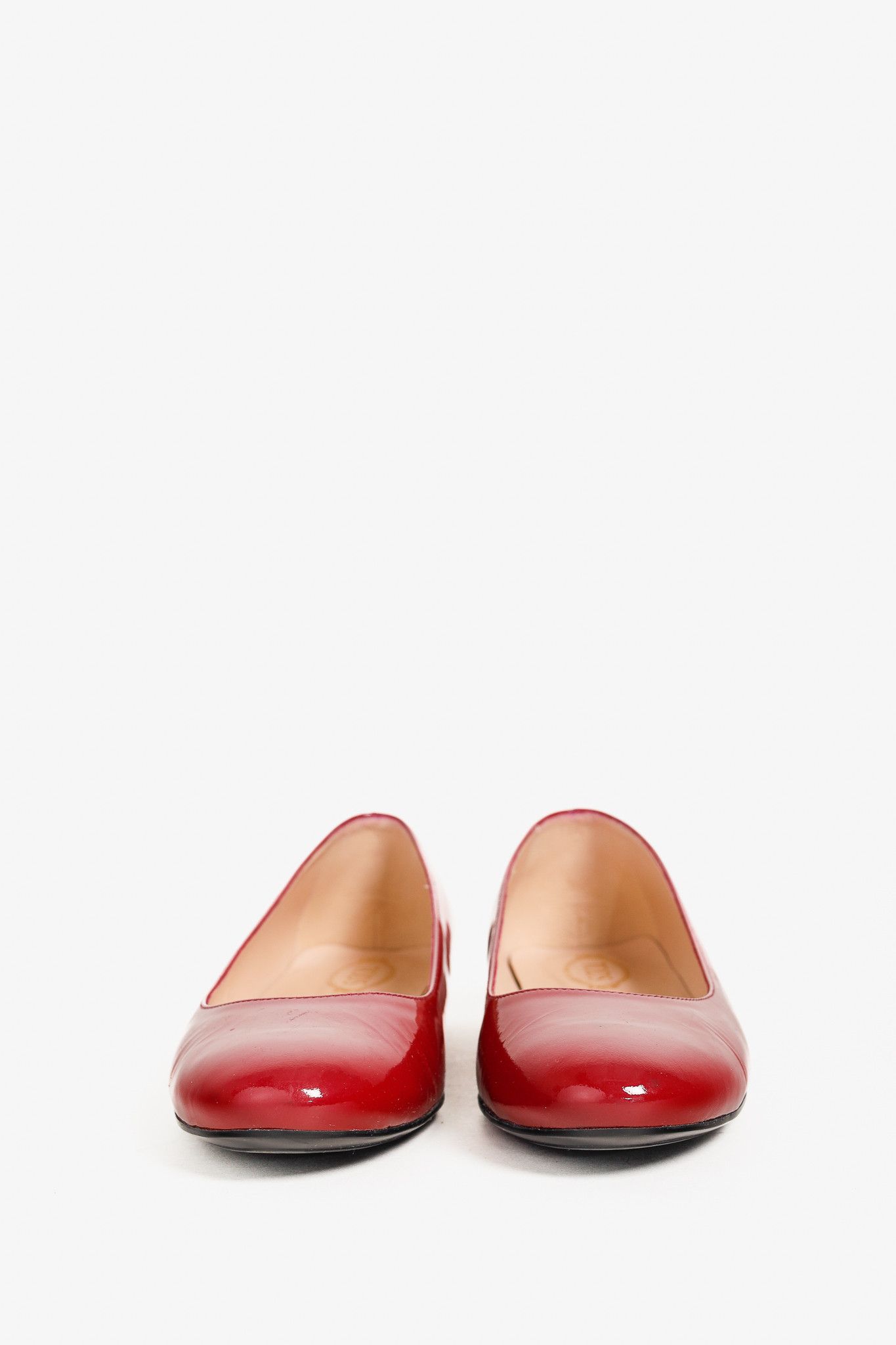Tod's Tod's Studded Demi Wedge Patent Leather Ballerina Flats Size US 9.5 / IT 39.5 - 2 Thumbnail