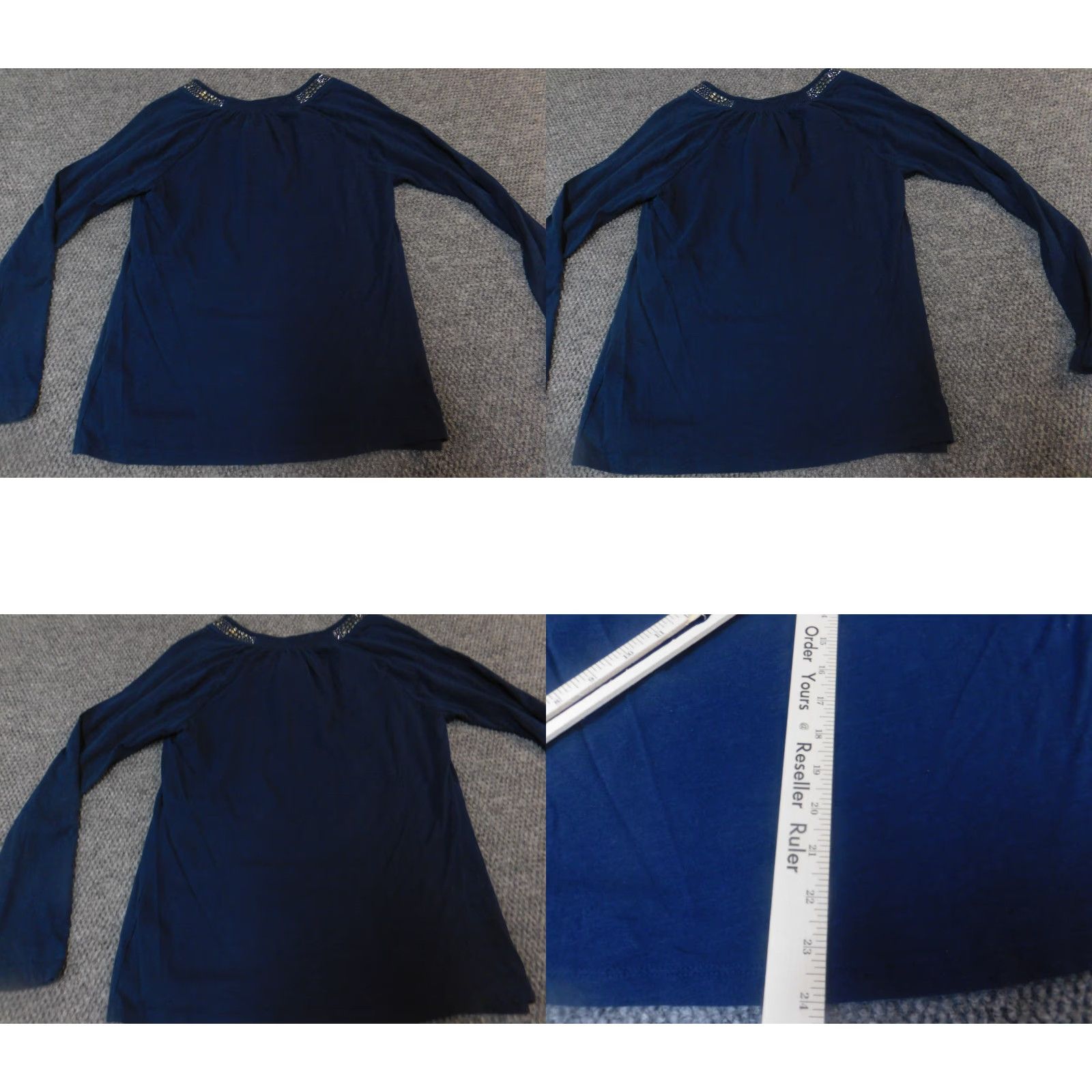 Faded Glory **Faded Glory Womens Blue Collared Medium Blouse Pullover** User: **Faded Glory Womens Medium Blue Collared Blouse Pullover** Size M / US 6-8 / IT 42-44 - 8 Thumbnail