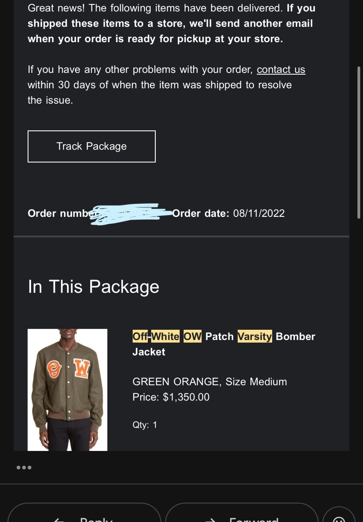 Off-White Off-White OW Patch Varsity Jacket - Size M Size US M / EU 48-50 / 2 - 5 Thumbnail