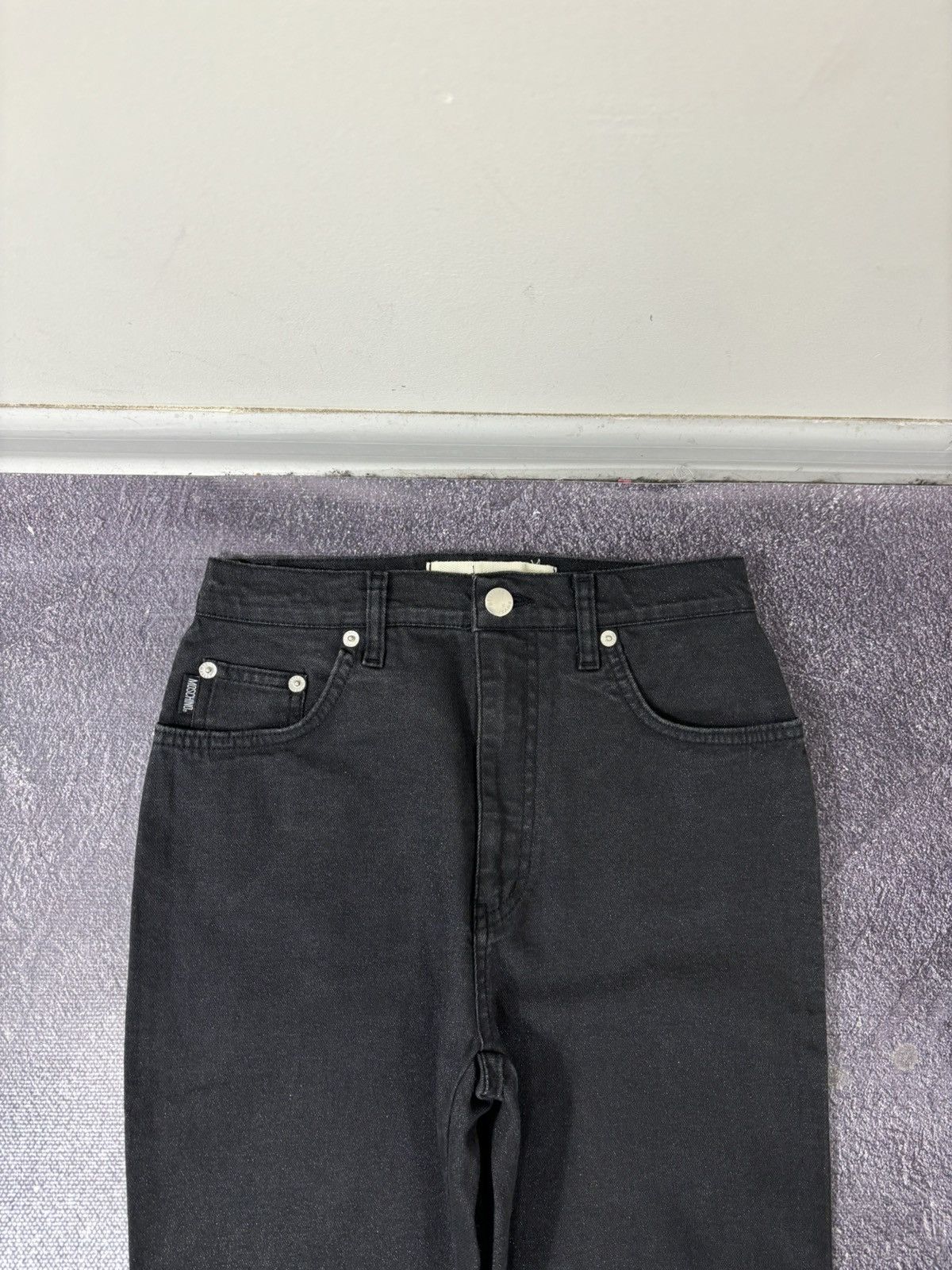 Moschino Vintage Moschino Women’s Skinny Fit Luxury Black Denim Jeans Size 29" - 5 Thumbnail