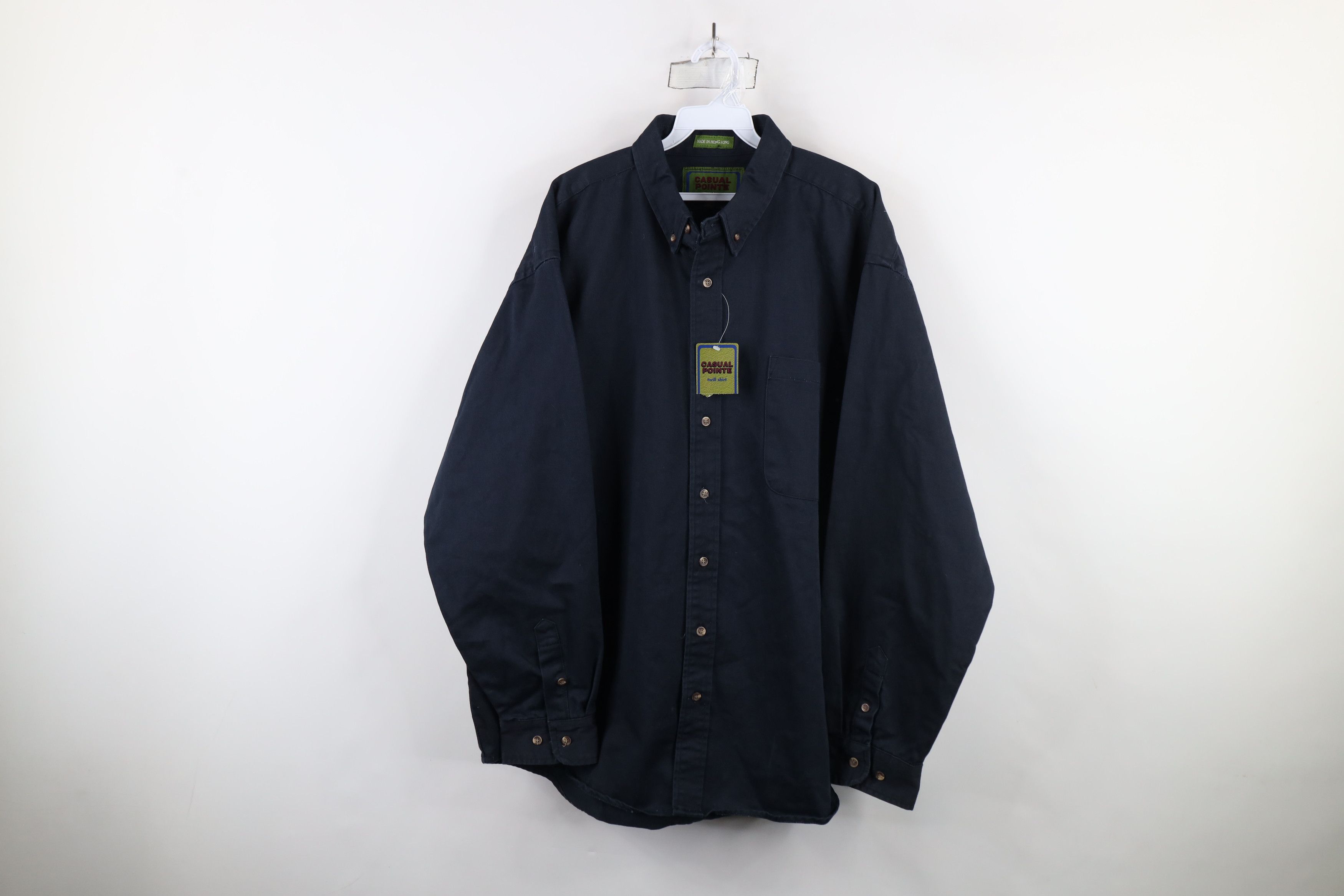 Vintage Deadstock Vintage 90s Streetwear Twill Button Down Shirt Size US XL / EU 56 / 4 - 1 Thumbnail
