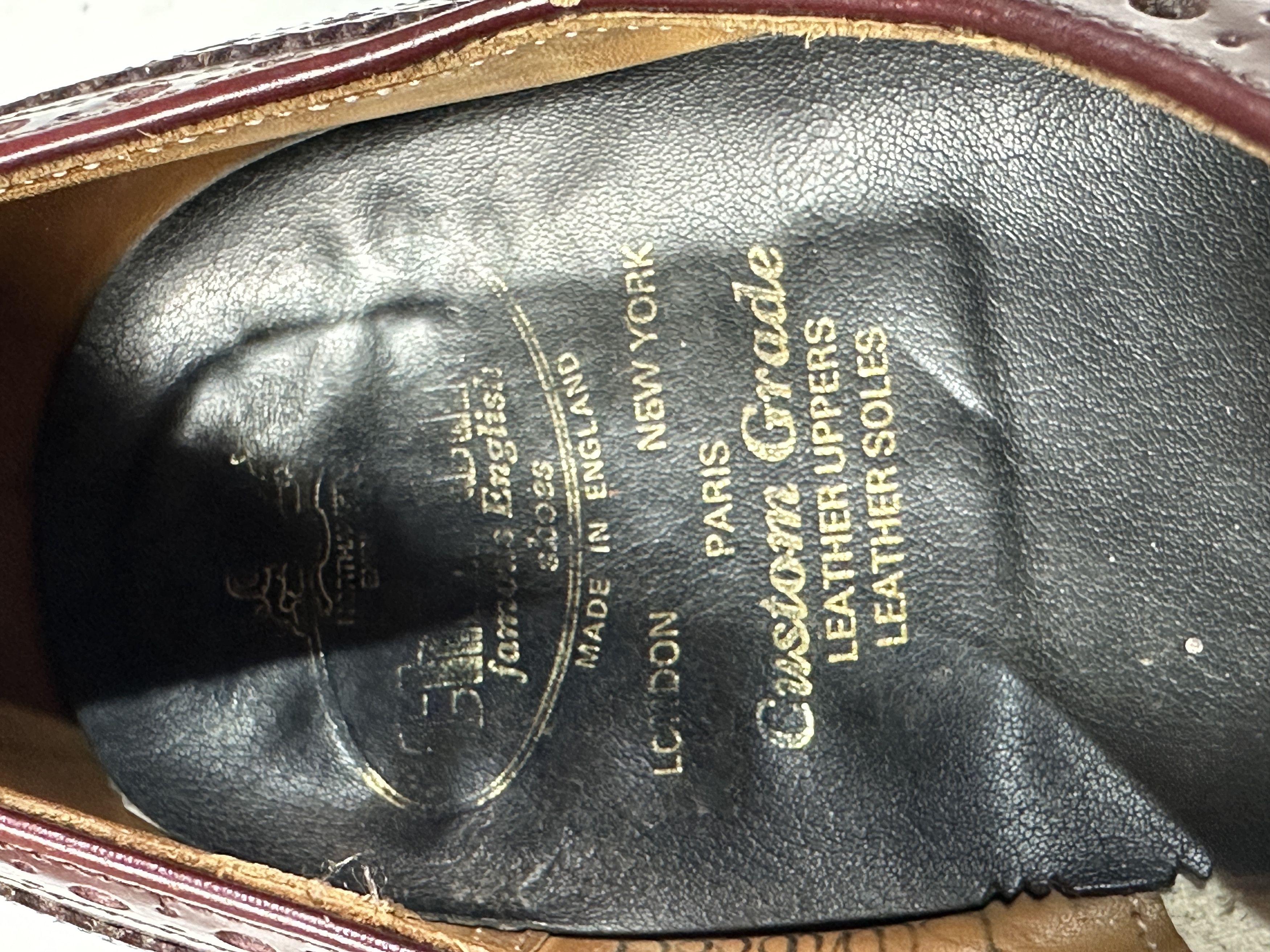 Church's Burwood Burgundy Oxblood Polished Binder Oxford Brogue UK 11 Size US 12 / EU 45 - 8 Thumbnail