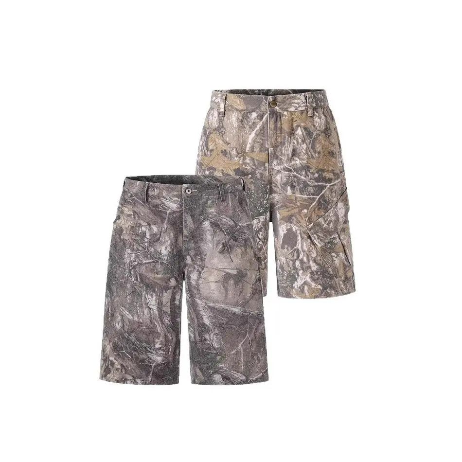 Japanese Brand Retro camouflage printed denim shorts Size US 32 / EU 48 - 5 Thumbnail