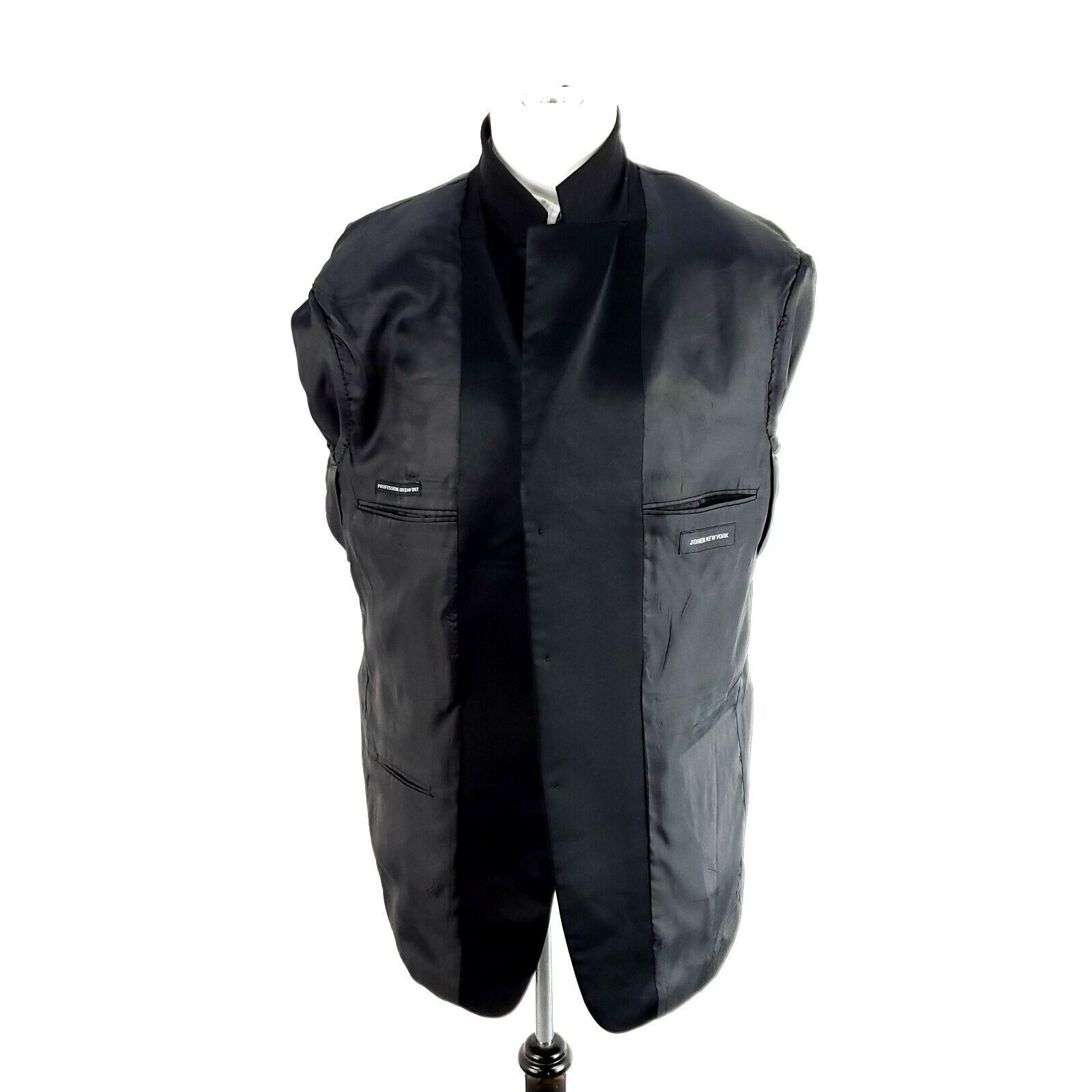 Jones New York Jones New York Wool 3 Felt Button Tuxedo Jacket 42L Black Size 42L - 10 Thumbnail