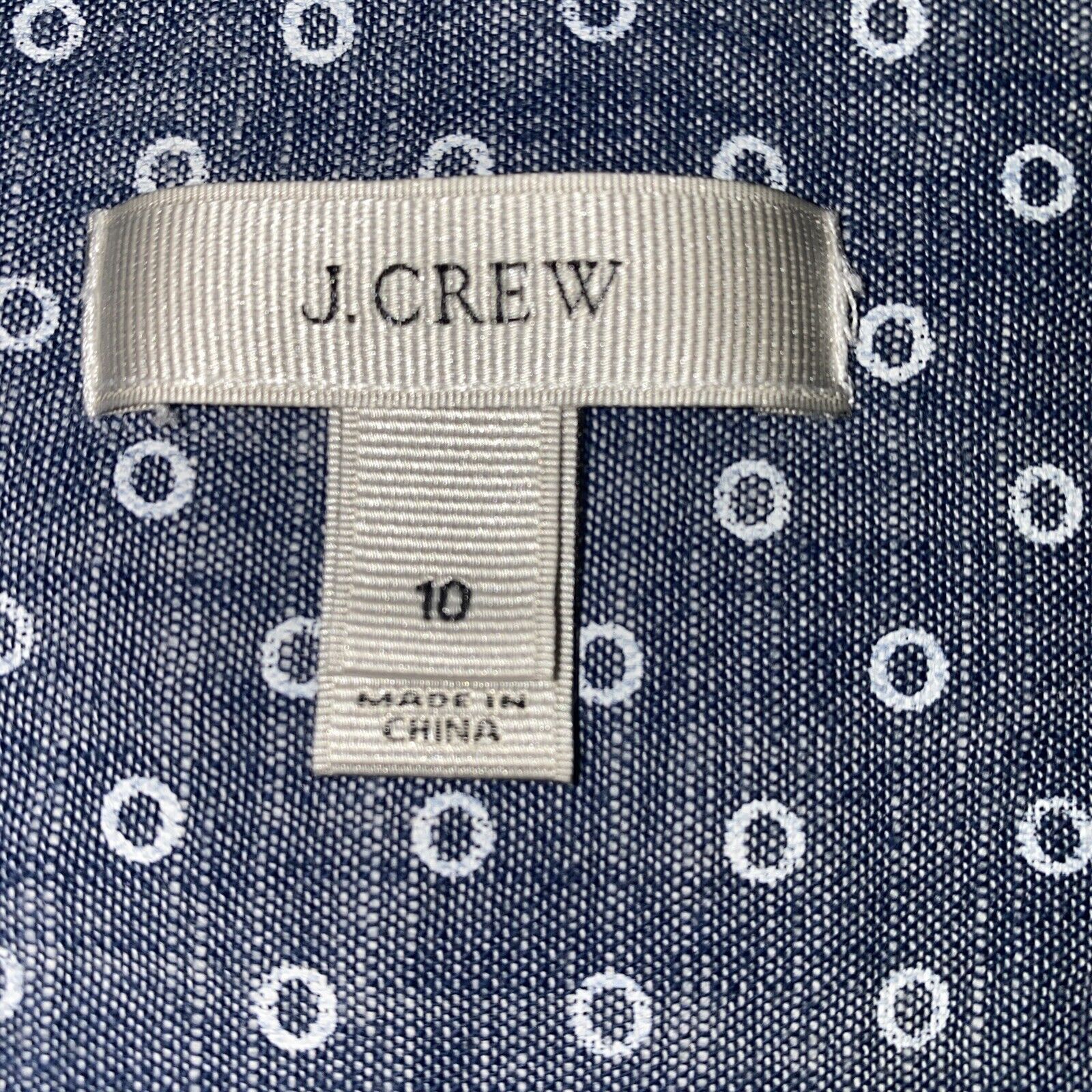 J.Crew J. CREW Denim Blue Button Up Long Sleeve Sz 10 100% Cotton Size L / US 10 / IT 46 - 4 Thumbnail