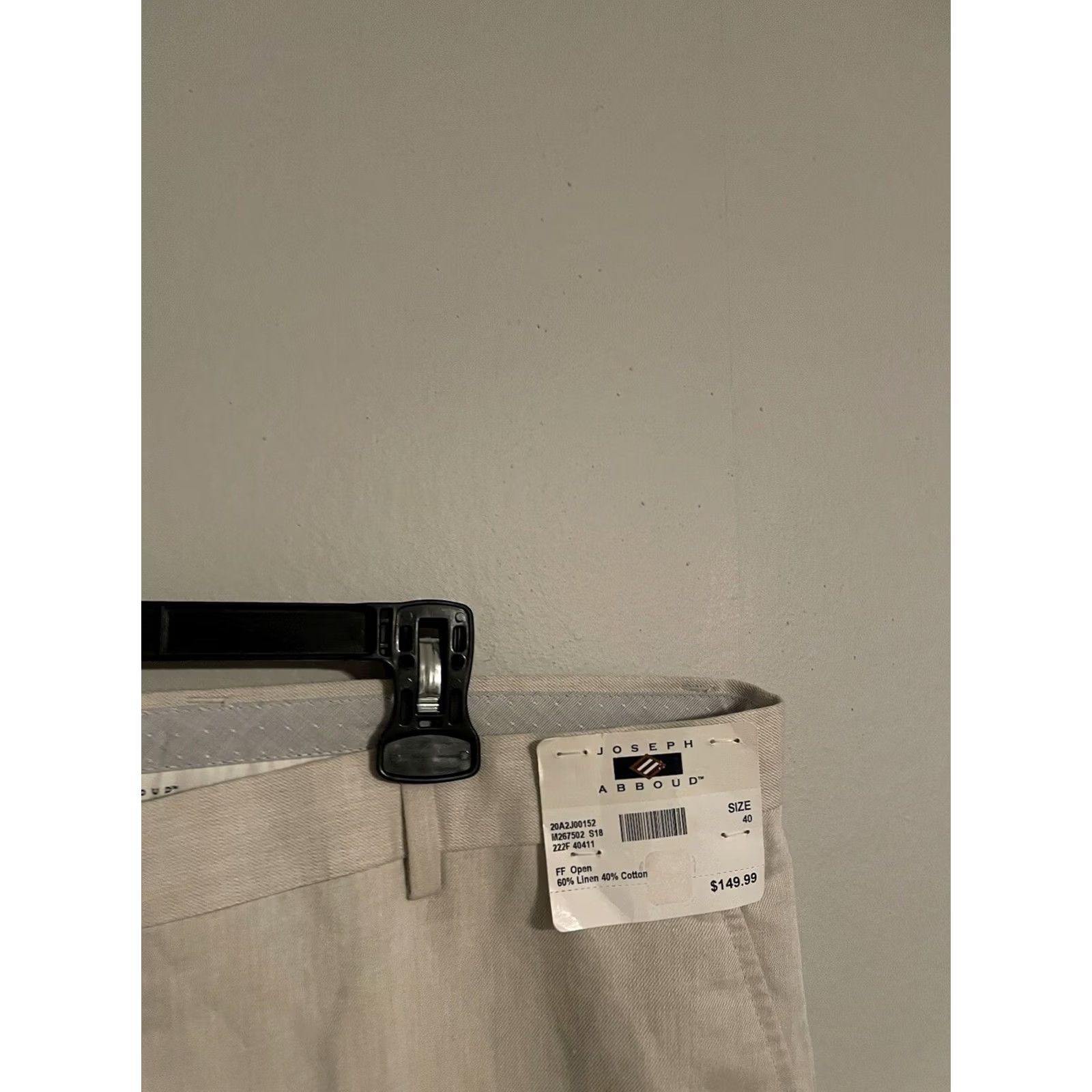 Joseph Abboud VINTAGE Joseph Abboud Tessuti Sondrio Linen Blend Beige Dress Pants - Men's 40xUU, New! Size US 40 / EU 56 - 2 Thumbnail