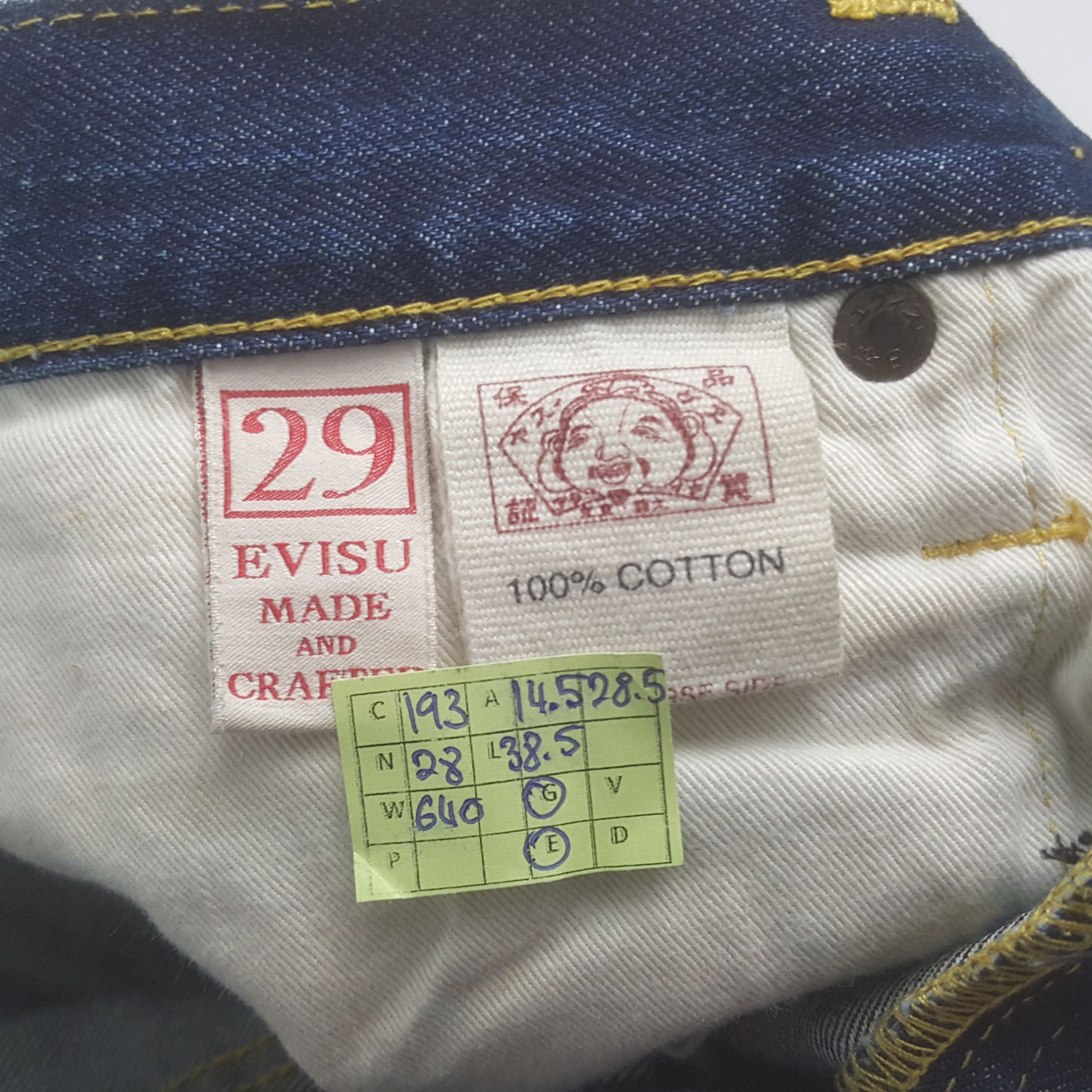 Japanese Brand × Vintage Vintage Evisu Donna Osaka Custom Daicock Jeans Size US 29 - 9 Thumbnail