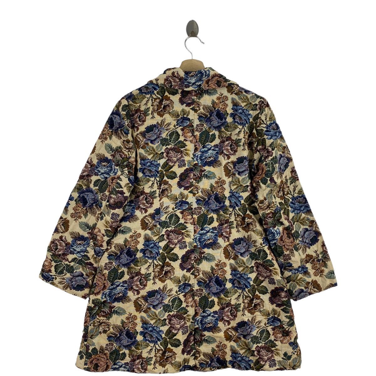 CO BERGE CO. LTD Flowers Design Overprint Button Up Coat Jacket Size S / US 4 / IT 40 - 2 Thumbnail