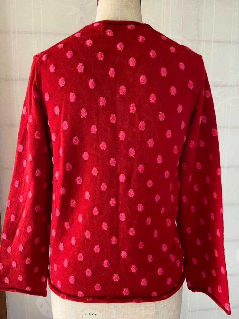 Comme des Garcons Comme Des Garcons Red polka dot knitted sweater Size M / US 6-8 / IT 42-44 - 3 Thumbnail