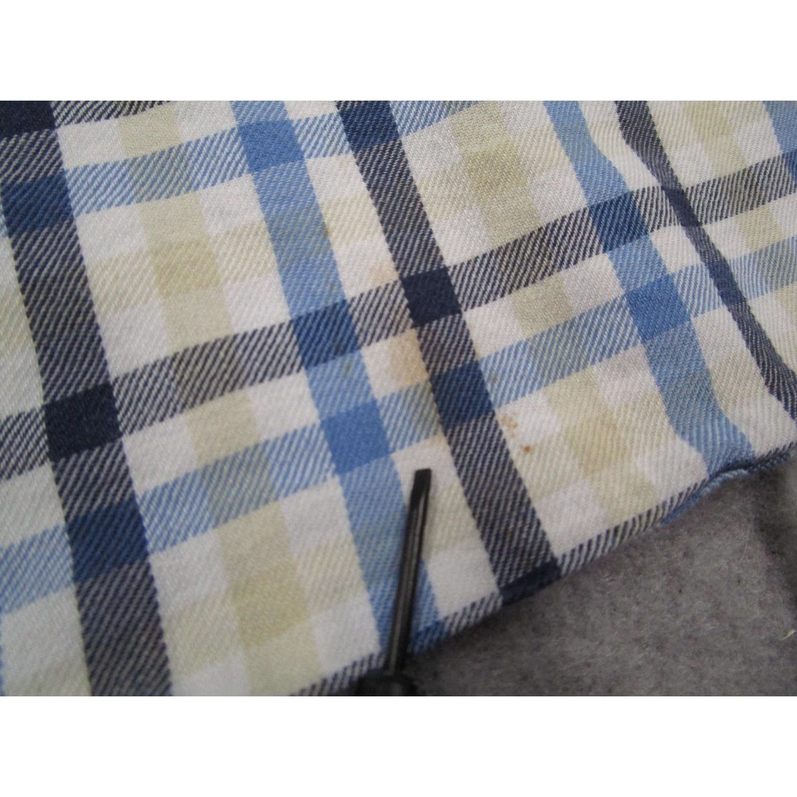 Vintage Beretta Shirt Mens XL Blue White Plaid Short Sleeve Button Down Cotton Casual Shirt Button-Down Collar Front Pocket Classic Fit Men’s Not Vintage Size US XL / EU 56 / 4 - 5 Thumbnail