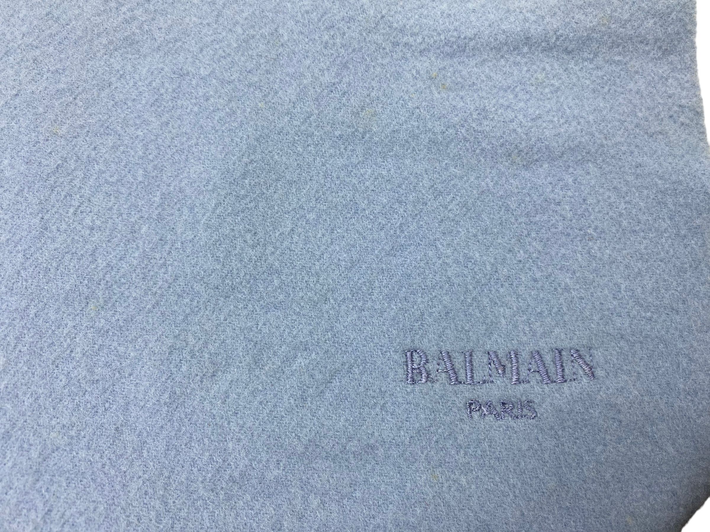 Balmain × Vintage Balmain Paris Pure Lambswool Vintage Scarf Made in Italy Size ONE SIZE - 10 Thumbnail