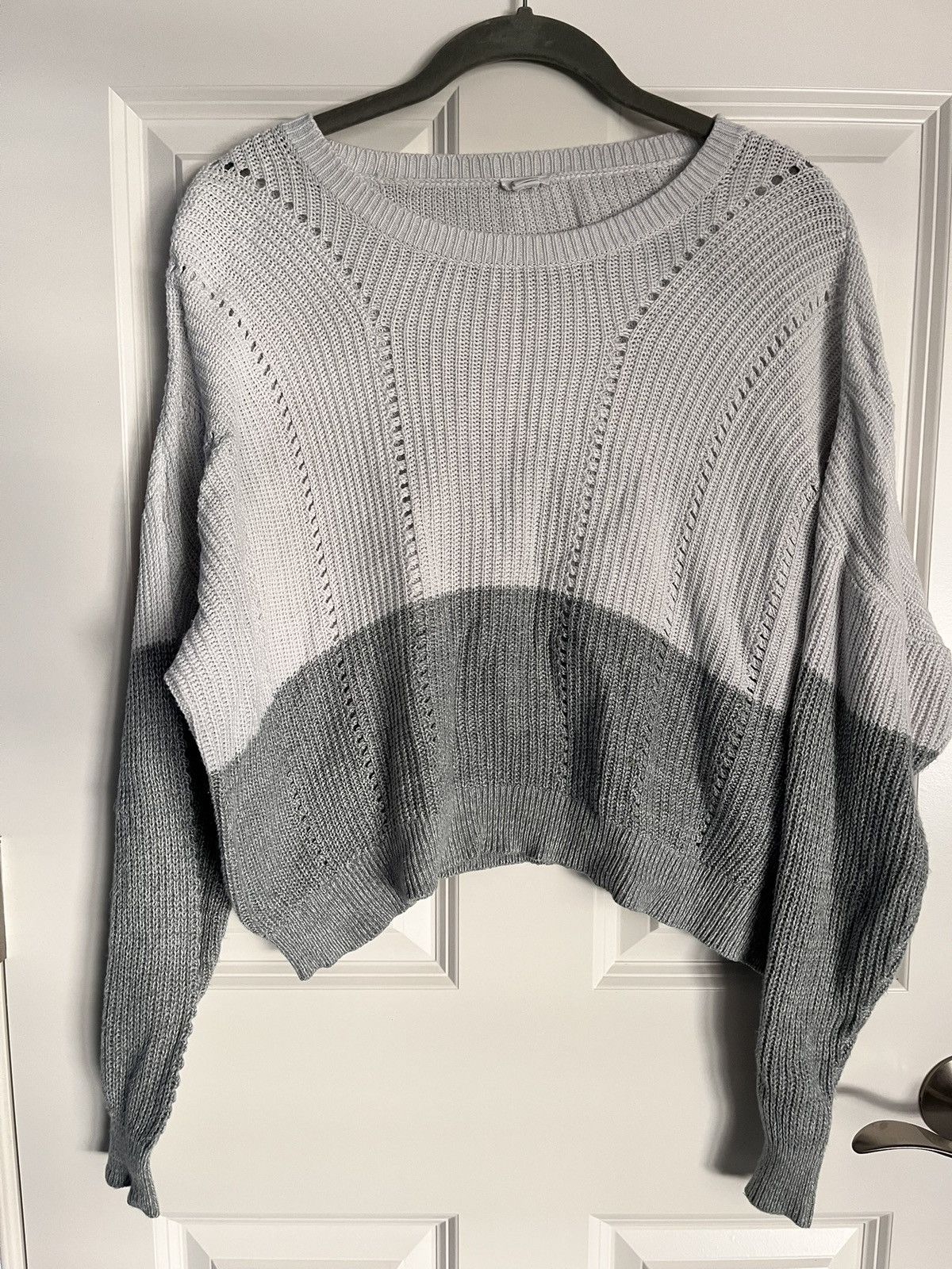 Garage Garage Boxy Drop Shoulder Knit Crew Neck Two-Tone Sweater Size L / US 10 / IT 46 - 1 Thumbnail