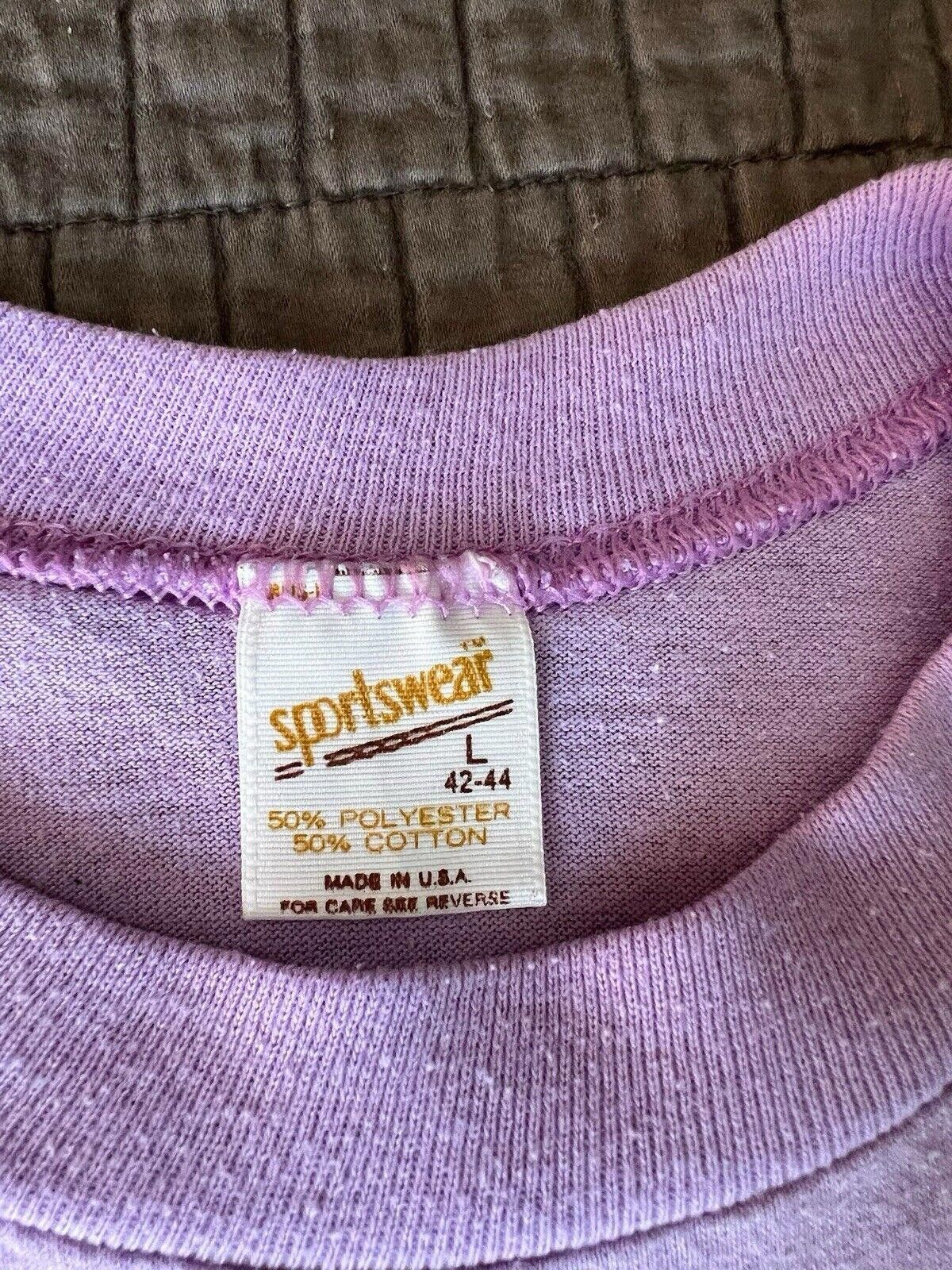 Designer Sportswear Single Stitch Outdoor School 1984 L Purple Shirt Size US L / EU 52-54 / 3 - 2 Thumbnail