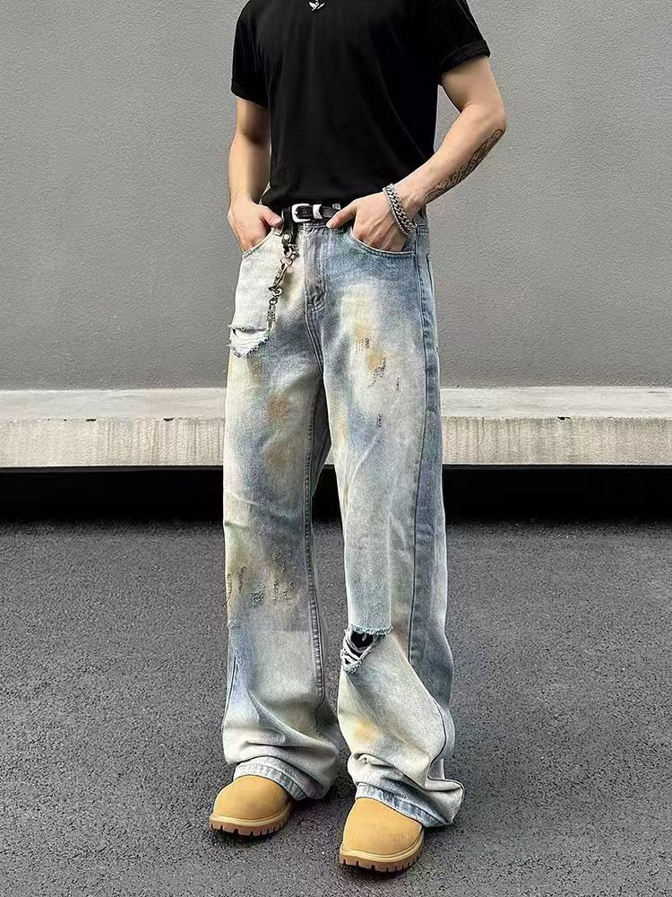 Japanese Brand × Jean Vintage washed and ripped dirty-dyed micro flare jeans Size US 32 / EU 48 - 4 Thumbnail