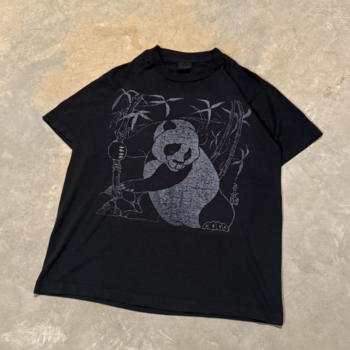 Vintage Vtg 1980s Faded Distressed Paper Thin Panda Tee ERD Grunge Size US M / EU 48-50 / 2 - 2 Thumbnail