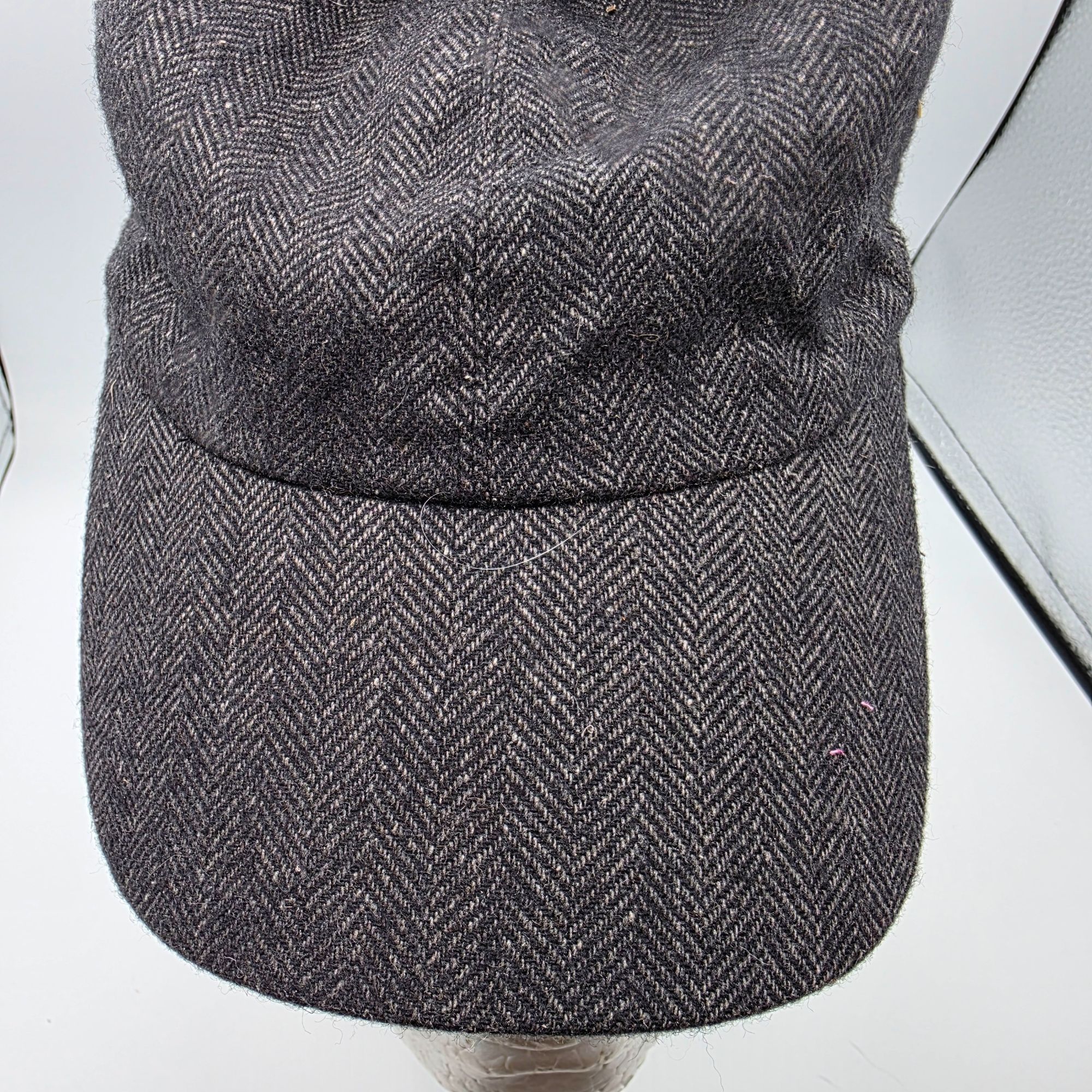 Other Amicale Pure Camel Hair Mens L/XL Gray Herringbone Cap Hat O Size ONE SIZE - 4 Thumbnail