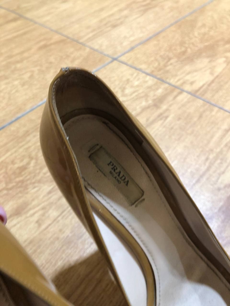 Prada PRADA Luxury Patent Leather Peep Toe Stiletto Heels Platform Size US 9 / IT 39 - 3 Thumbnail