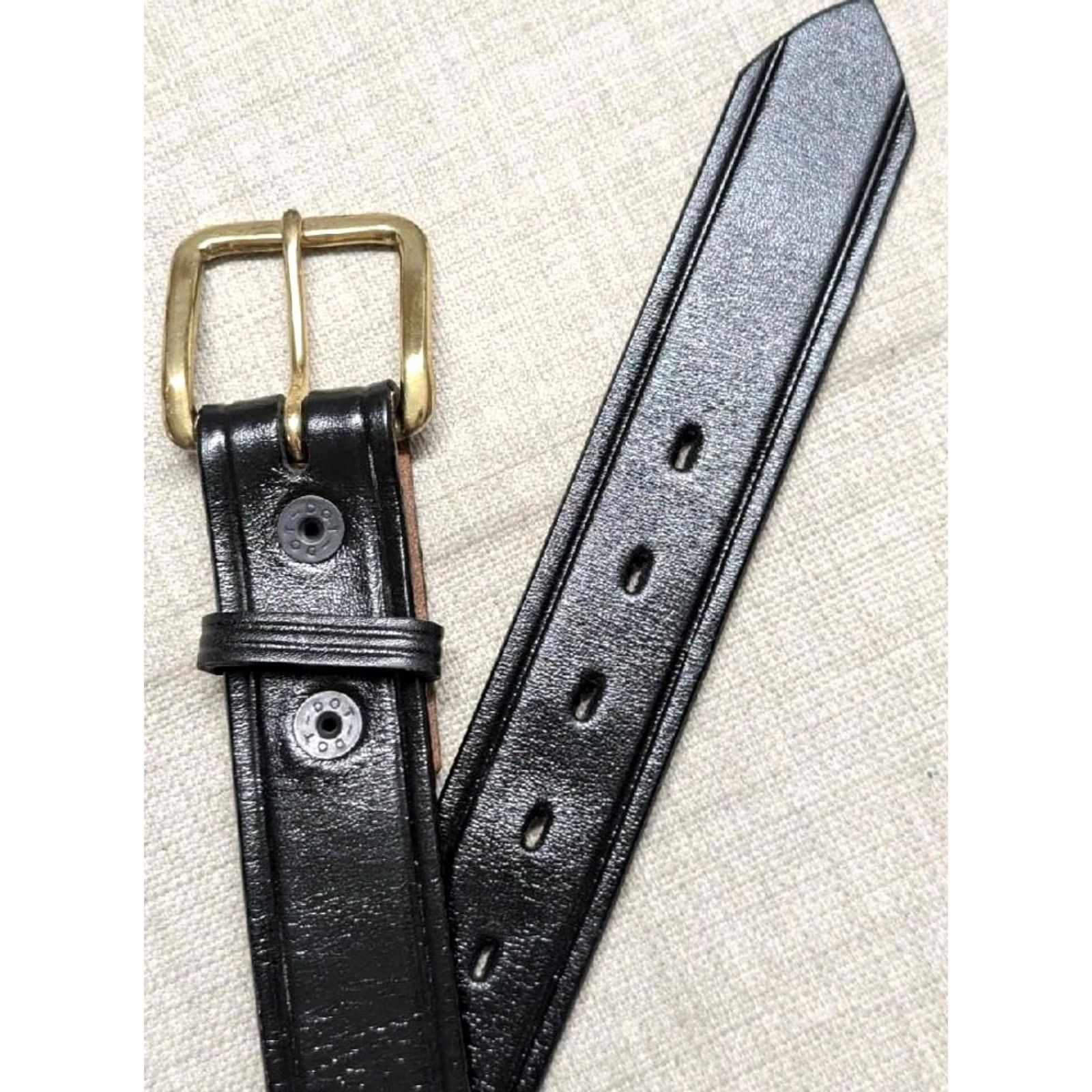 Vintage VINTAGE western belt Don Hume 34 black Cowhide Leather belt COWBOY Mens Size 34 - 7 Thumbnail