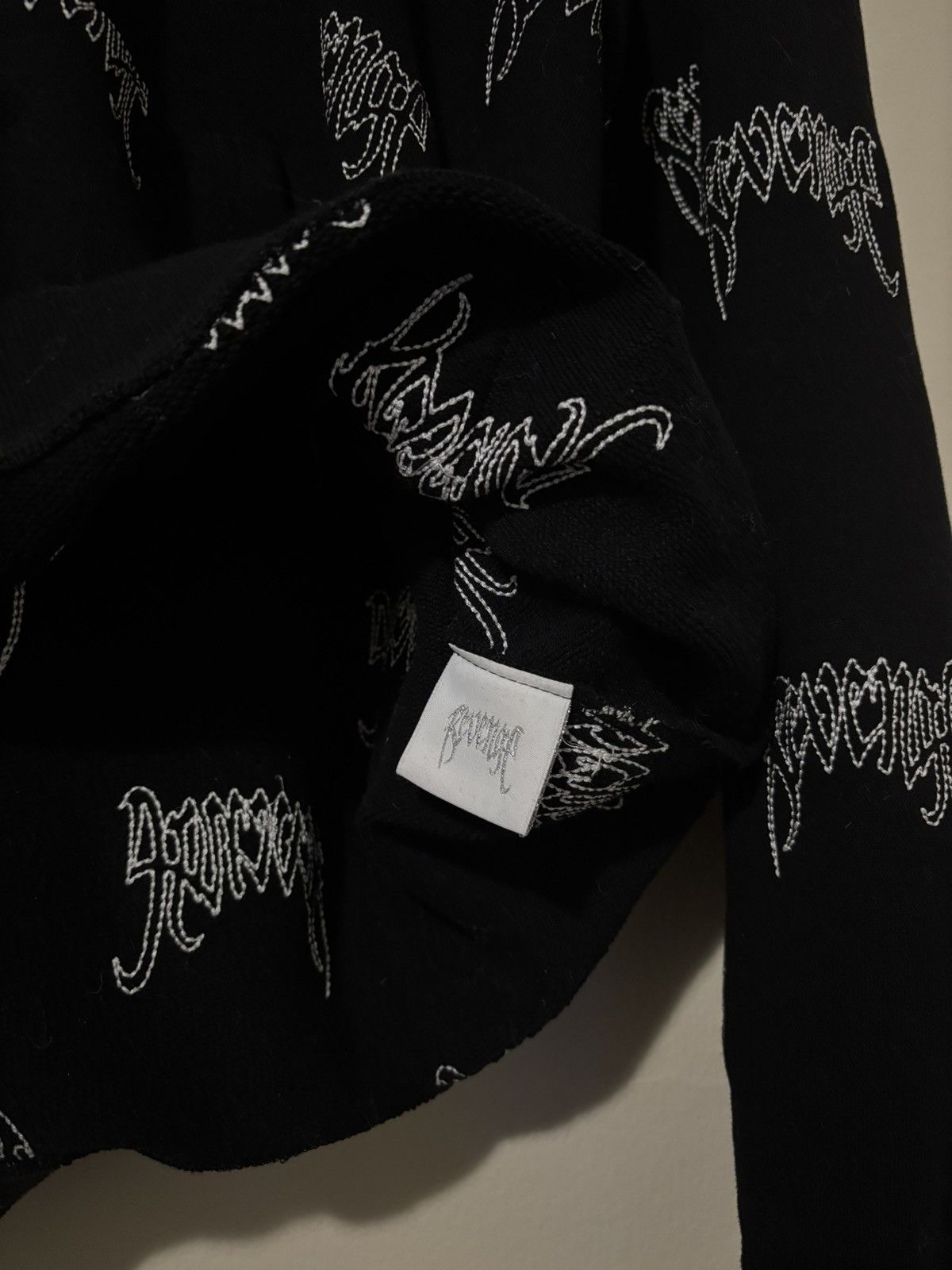 Revenge ONYX ALLOVER EMBROIDERED LOGO HOODIE REVENGE Size US L / EU 52-54 / 3 - 3 Thumbnail