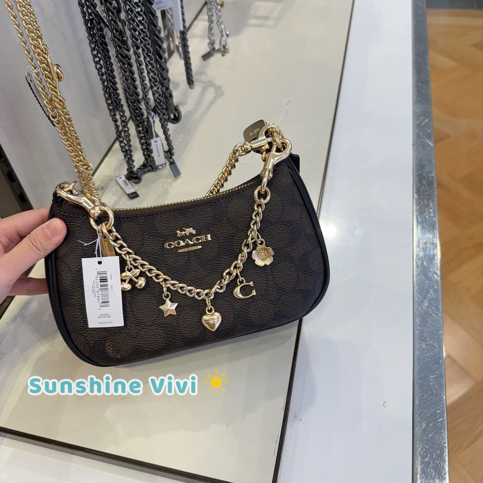 Coach NWT Bundle Coach Teri Mini Bag CW323 & CAX00 Chain Gold Size ONE SIZE - 1 Thumbnail